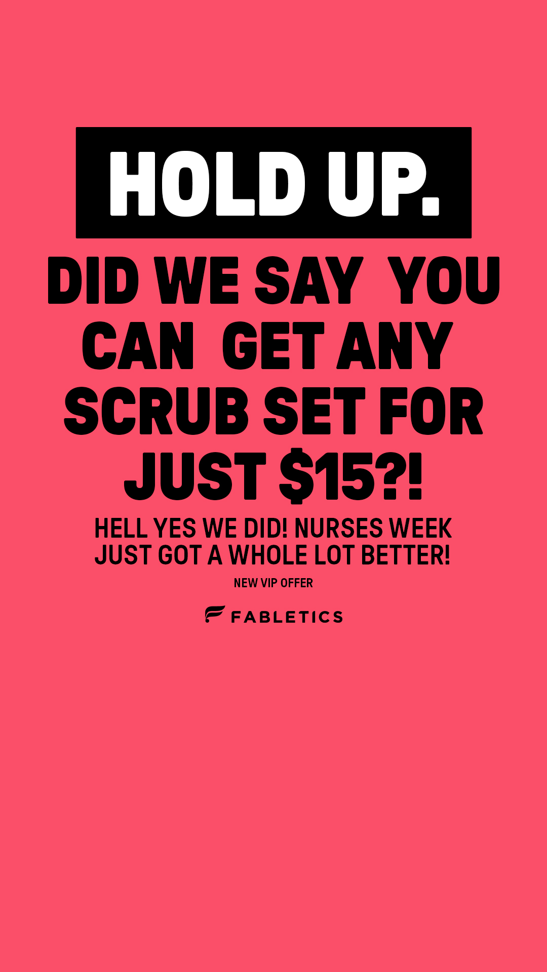 Fabletics Scrubs Facebook ad