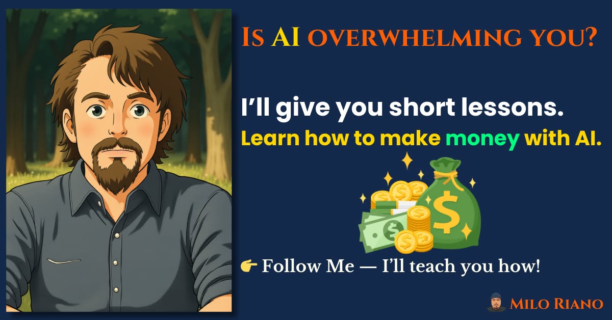 MiloRiano.com - AI, Vibe Coding & Cybersecurity Expert Facebook ad: Learn AI, Novice to Expert