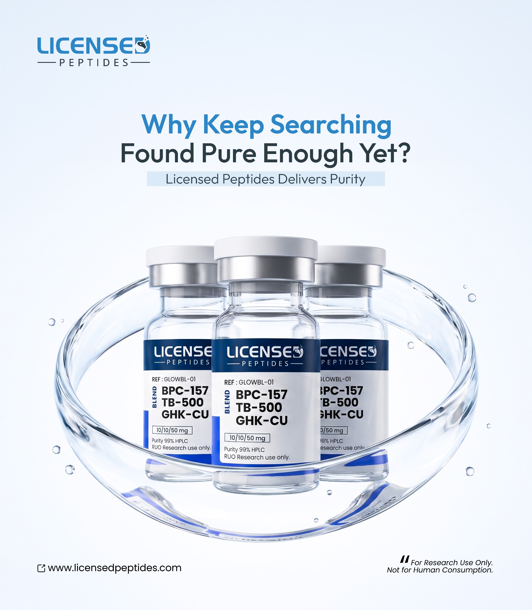 LicensedPeptides.com Facebook ad