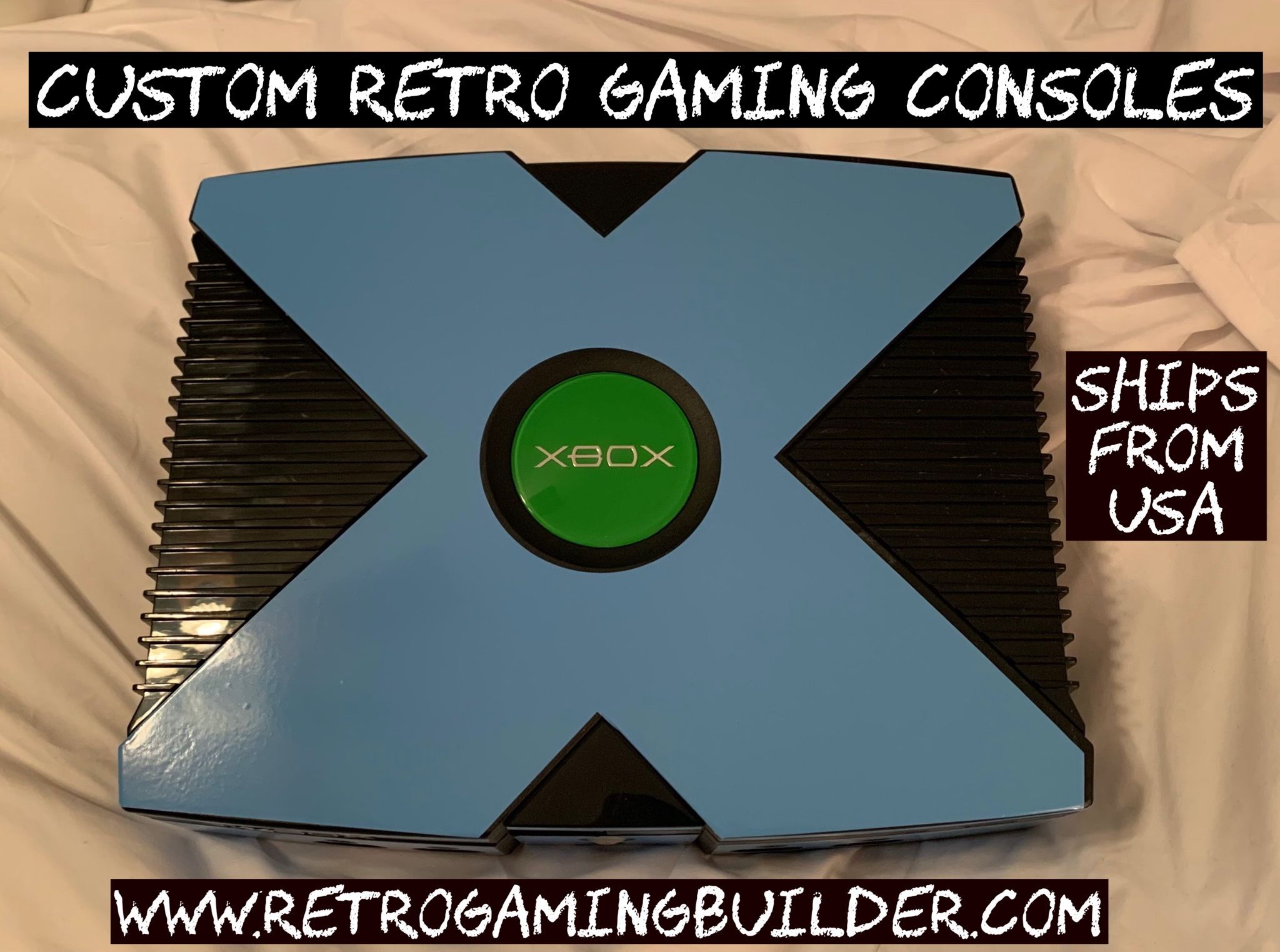 Retro Gaming Builder Facebook ad: Custom Mods Retro Consoles