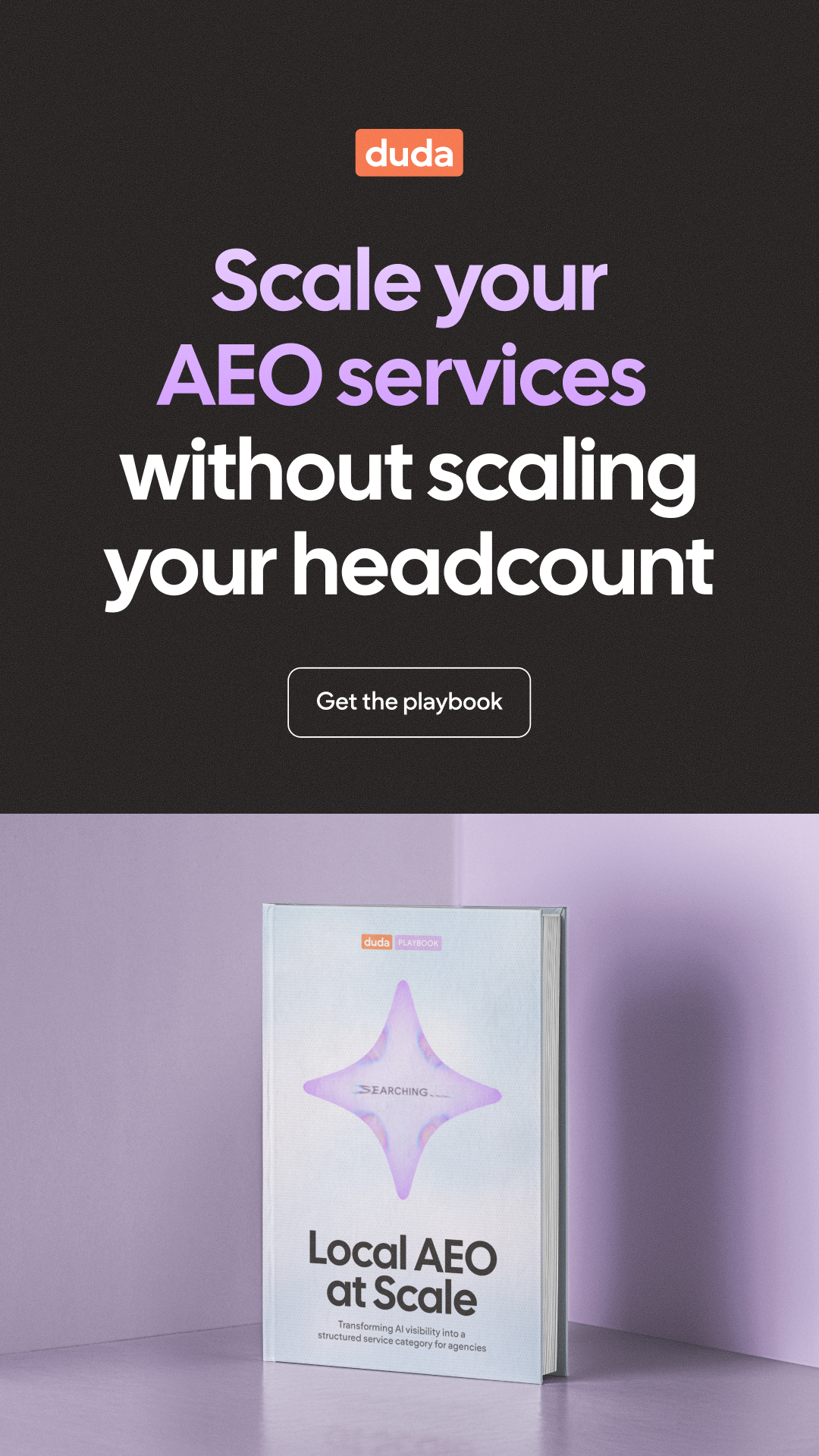 Duda Facebook ad: The Agency Playbook for Operationalizing AI Search