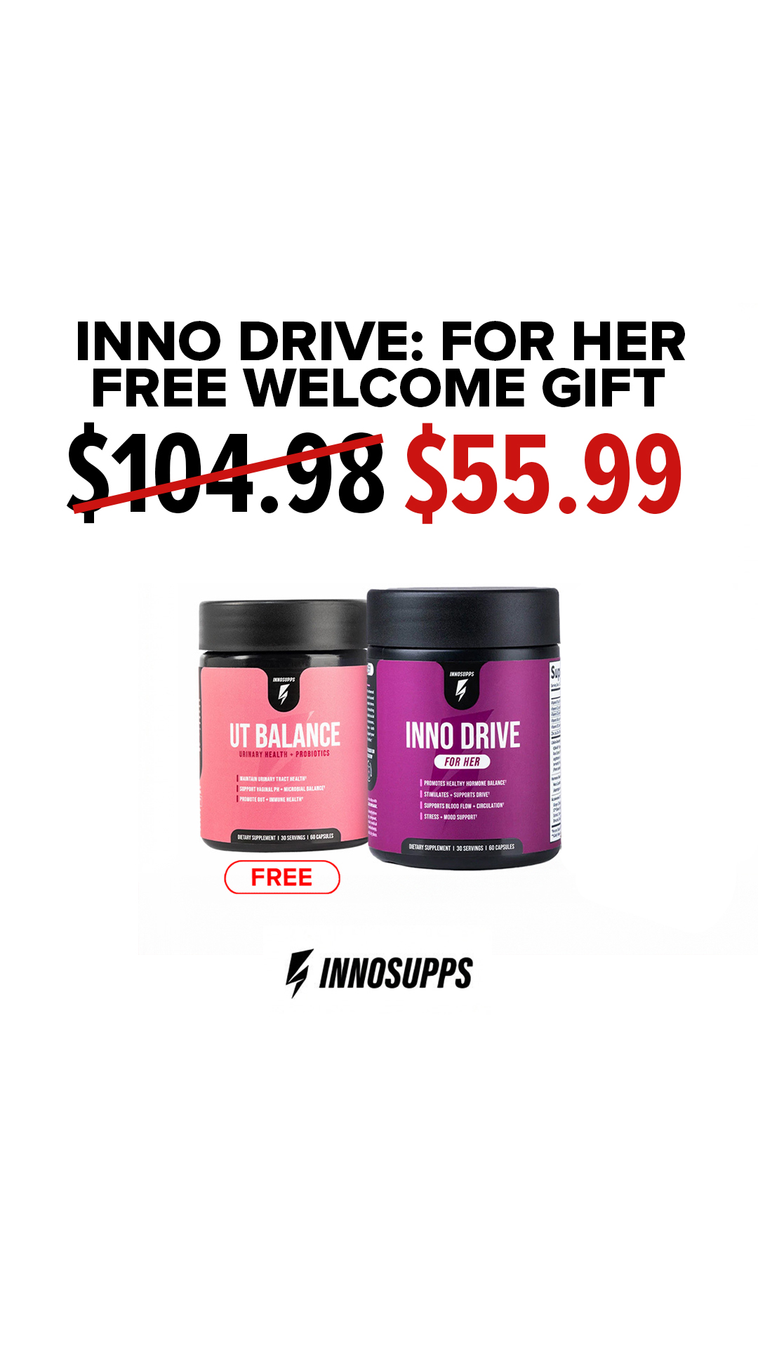 Inno Drive: For Her by Inno Supps Facebook ad from Feb 14, 2026