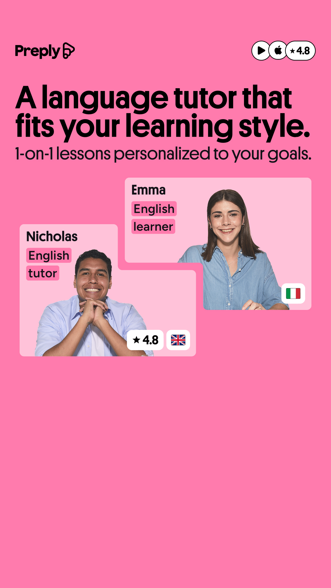 Preply Facebook ad