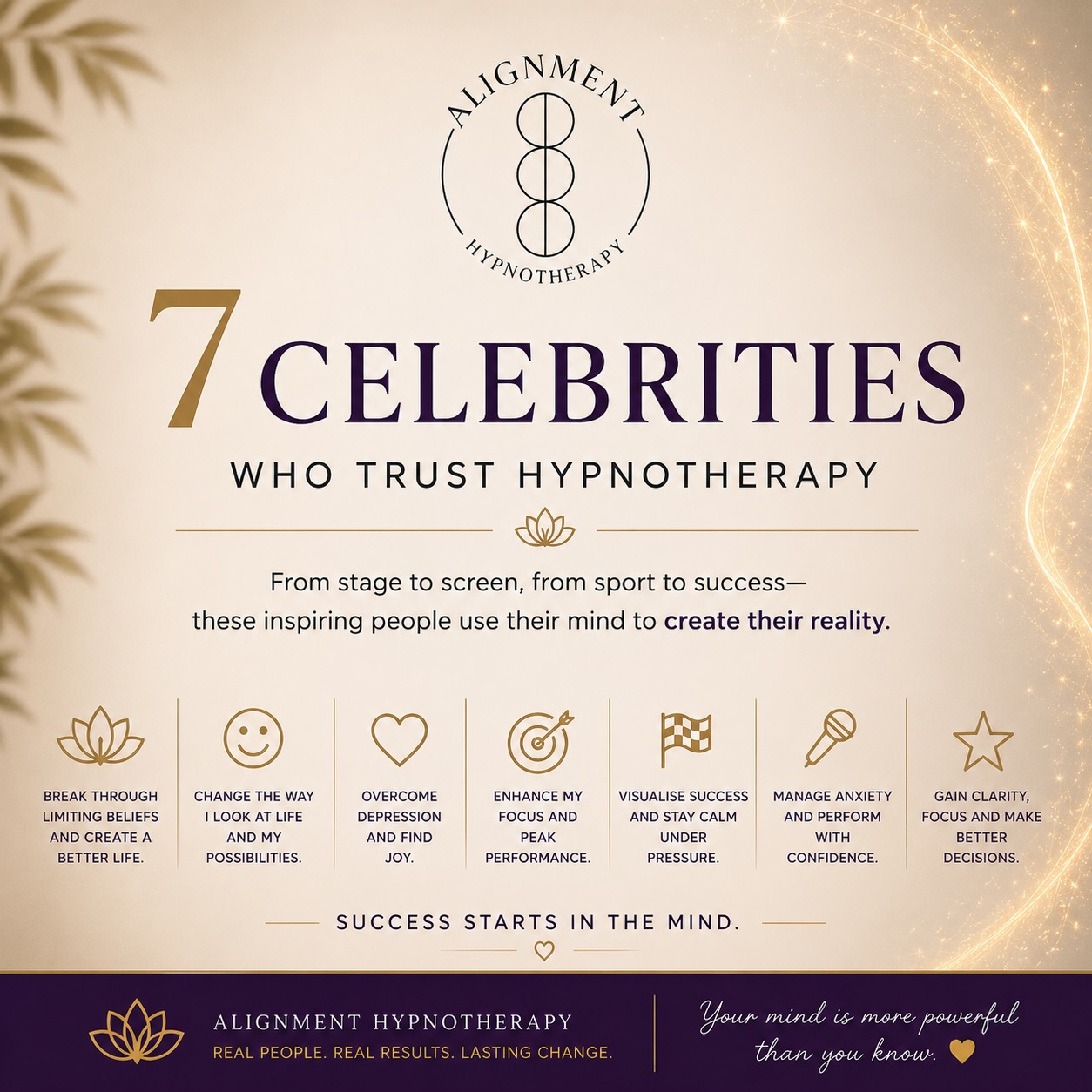 Alignment Hypnotherapy Facebook ad: When you learn to direct your subconscious mind…