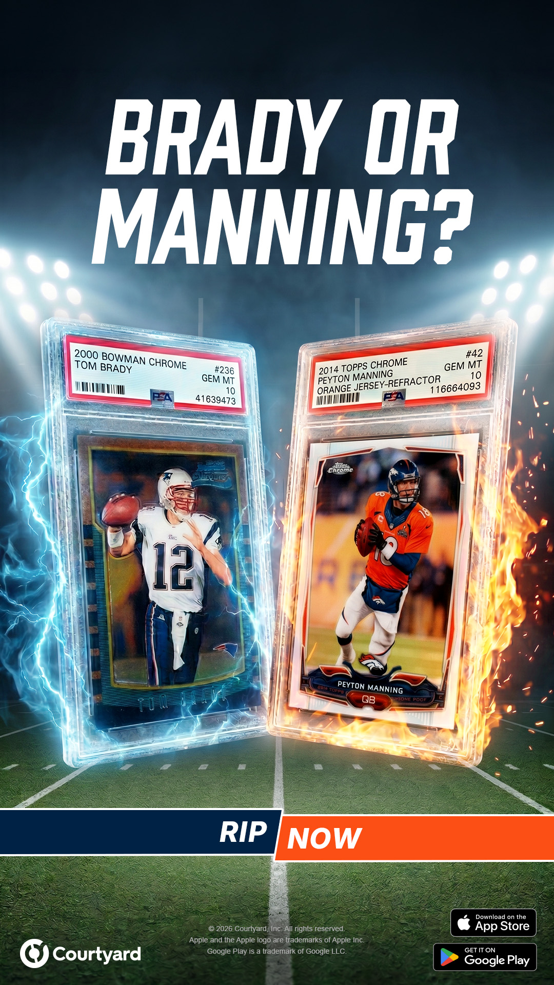 Courtyard Facebook ad: Team Brady or Team Peyton?