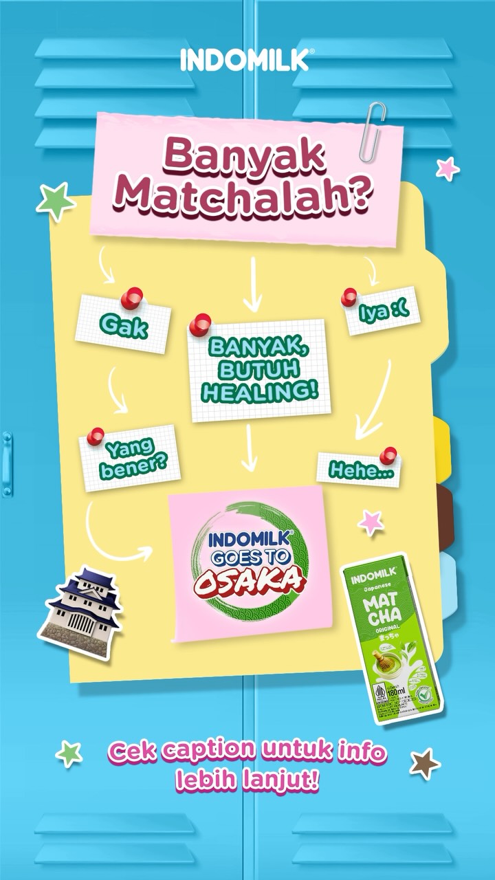 Indomilk Your Way Facebook ad: 99 matchalah only need 1 solution!