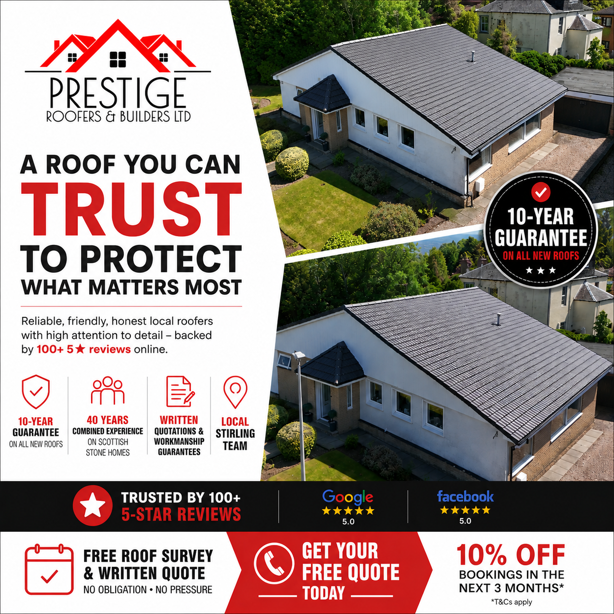 Prestige Roofers & Builders Ltd Facebook ad
