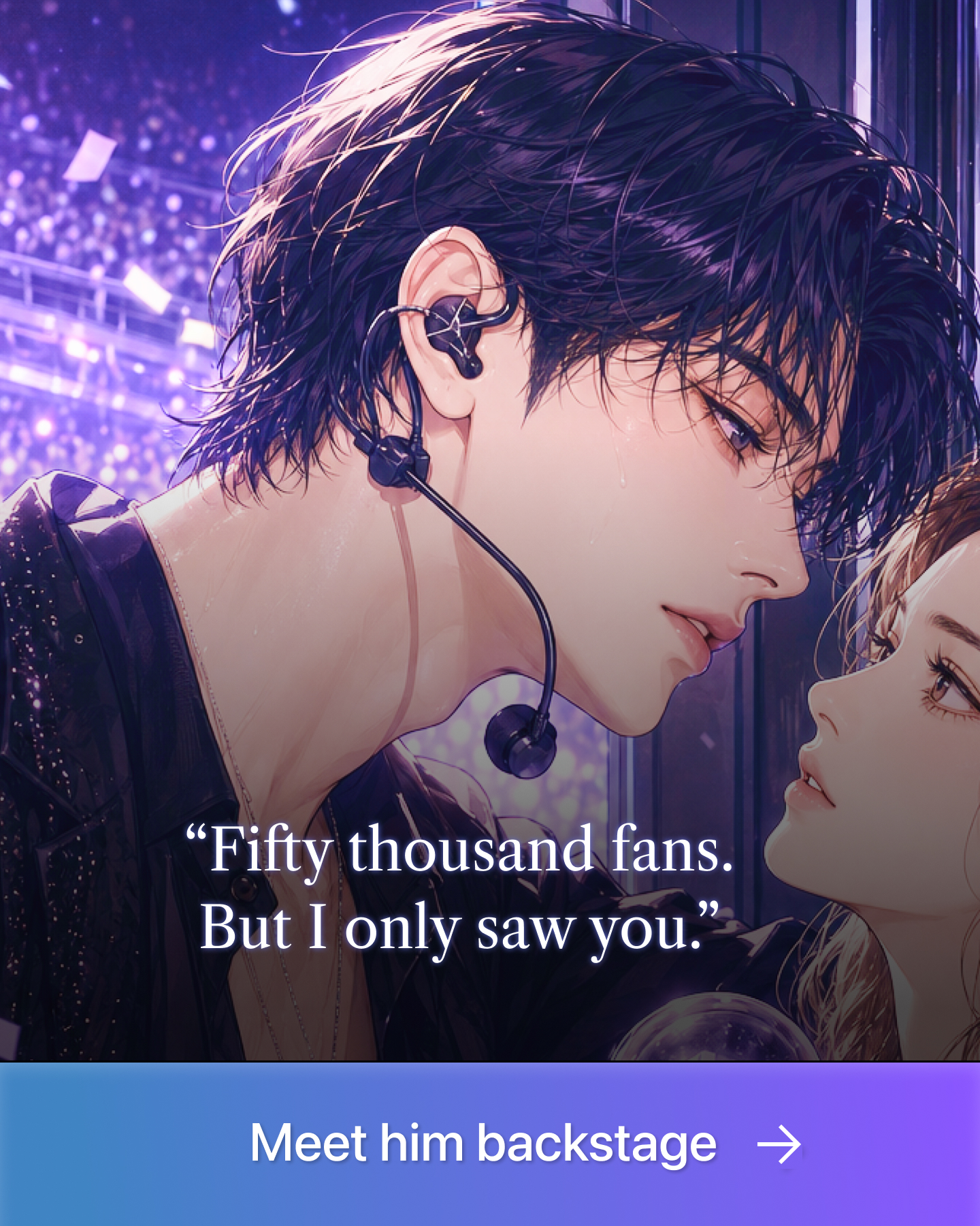 Hazy - Interactive Romance Facebook ad: His most dangerous secret is you