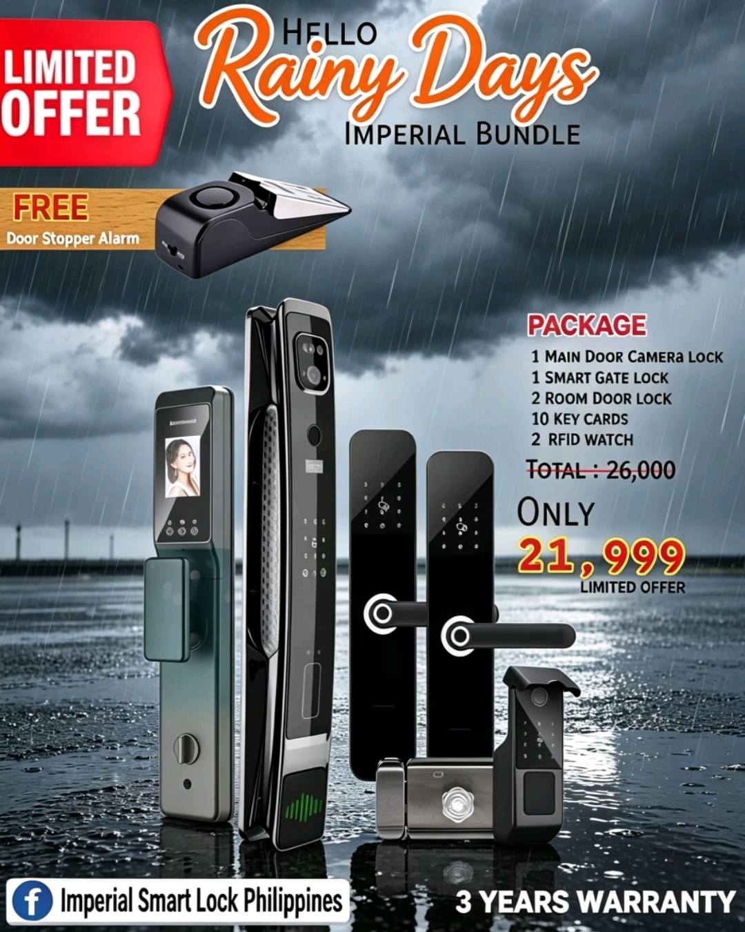 Imperial Smart Lock Philippines Facebook ad: RAINY DAYS SALE!