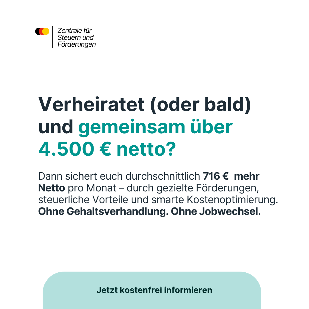 Einkommensberatung Facebook ad: Bis zu 716 € mehr Netto für Verheiratete!