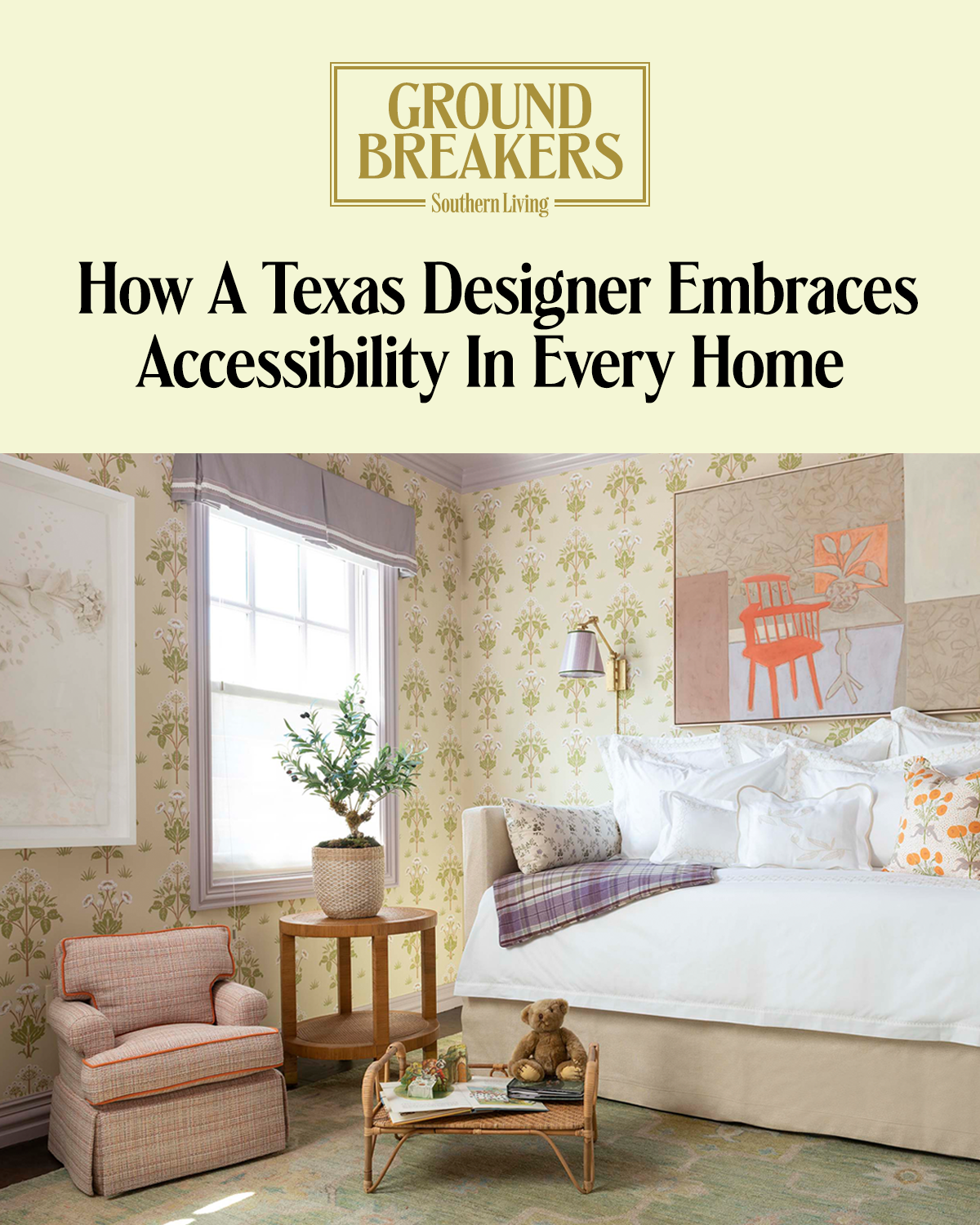 Southern Living Facebook ad: For Shelly Rosenberg, producing environments that help calm…