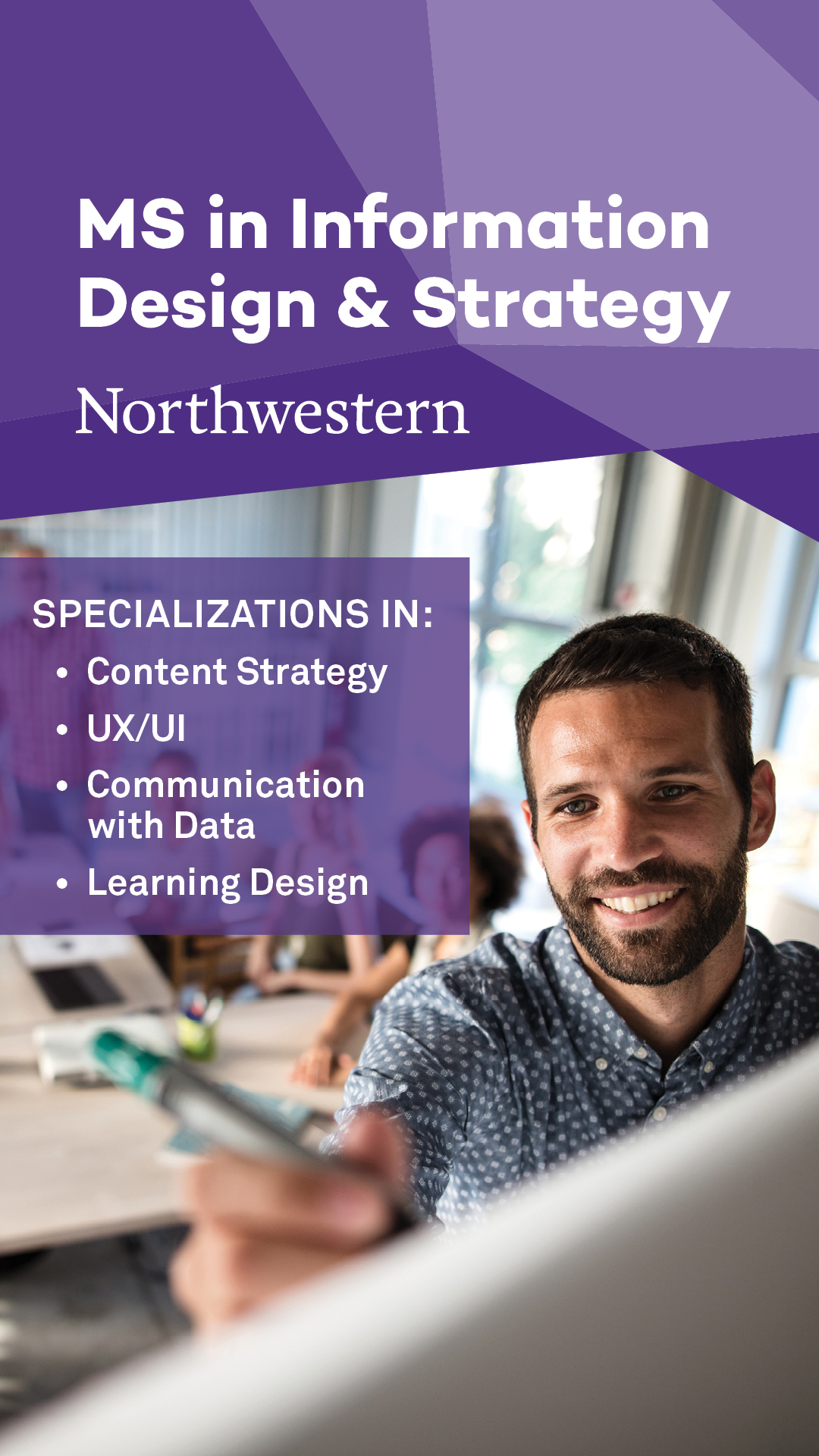 Northwestern University School of Professional Studies Facebook ad