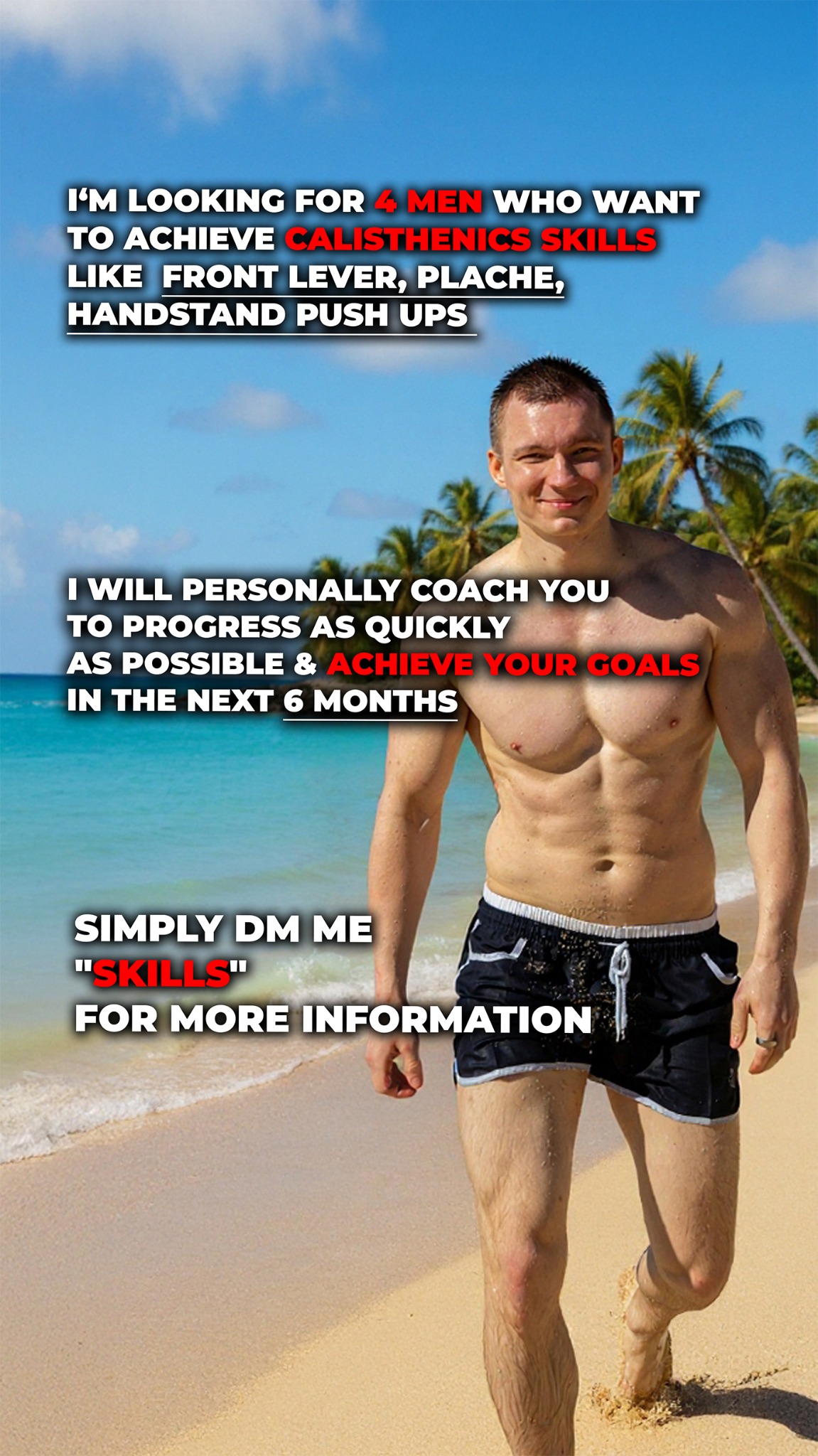 Lauris Leikarts Facebook ad: SEND ME A DM SKILLS IF YOU MEET…