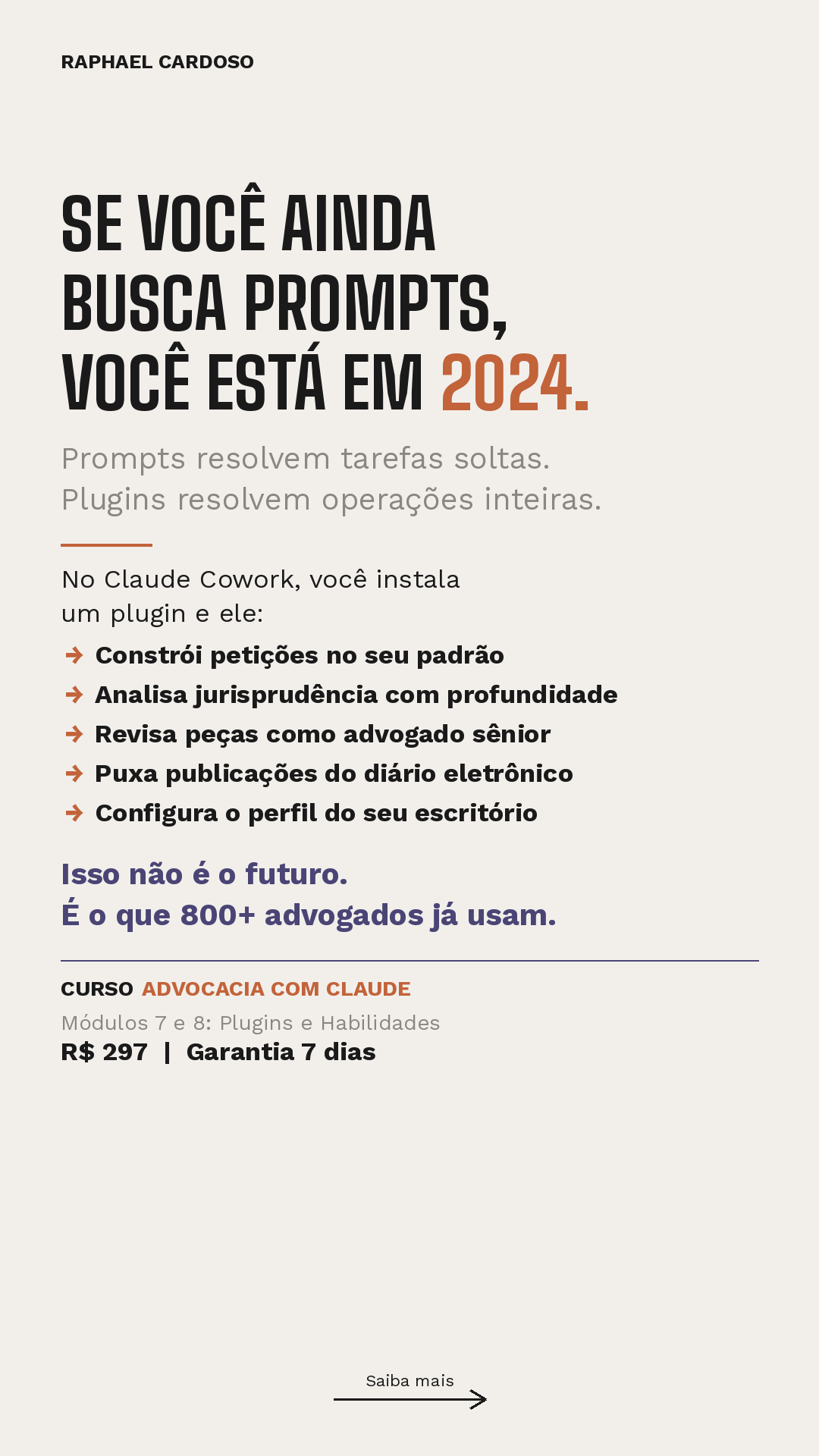 Raphael Cardoso Marketing Jurídico Facebook ad: Clique agora e veja como começar.