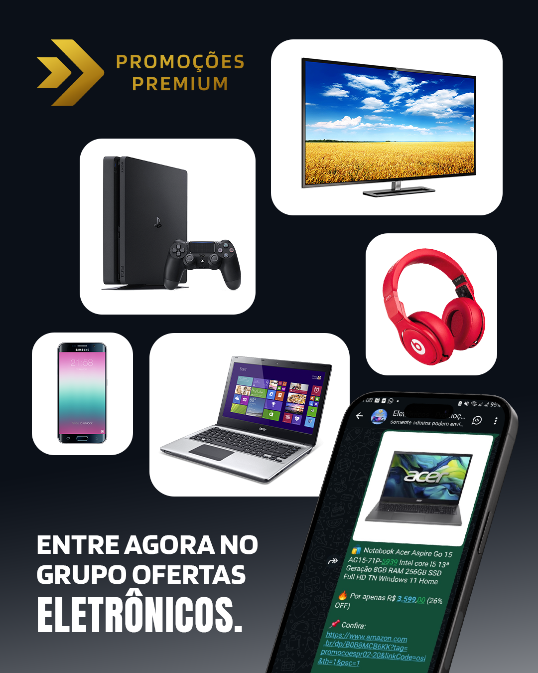 Promoções Premium Facebook ad