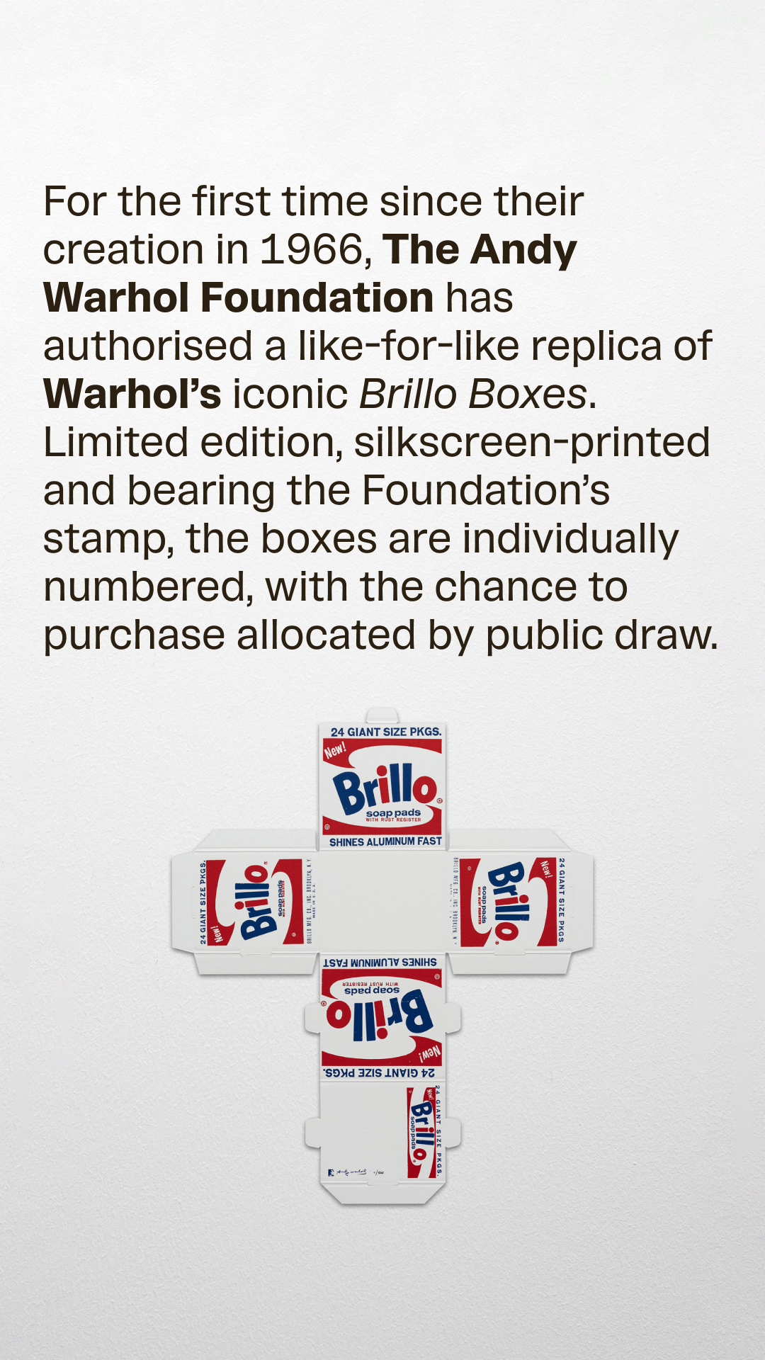 The Andy Warhol Foundation for the Visual Arts Facebook ad