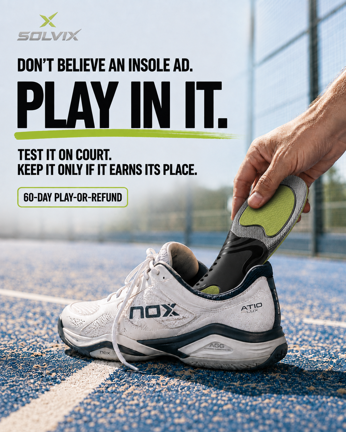 Solvix Facebook ad: Don’t Believe Us. Play In Them.