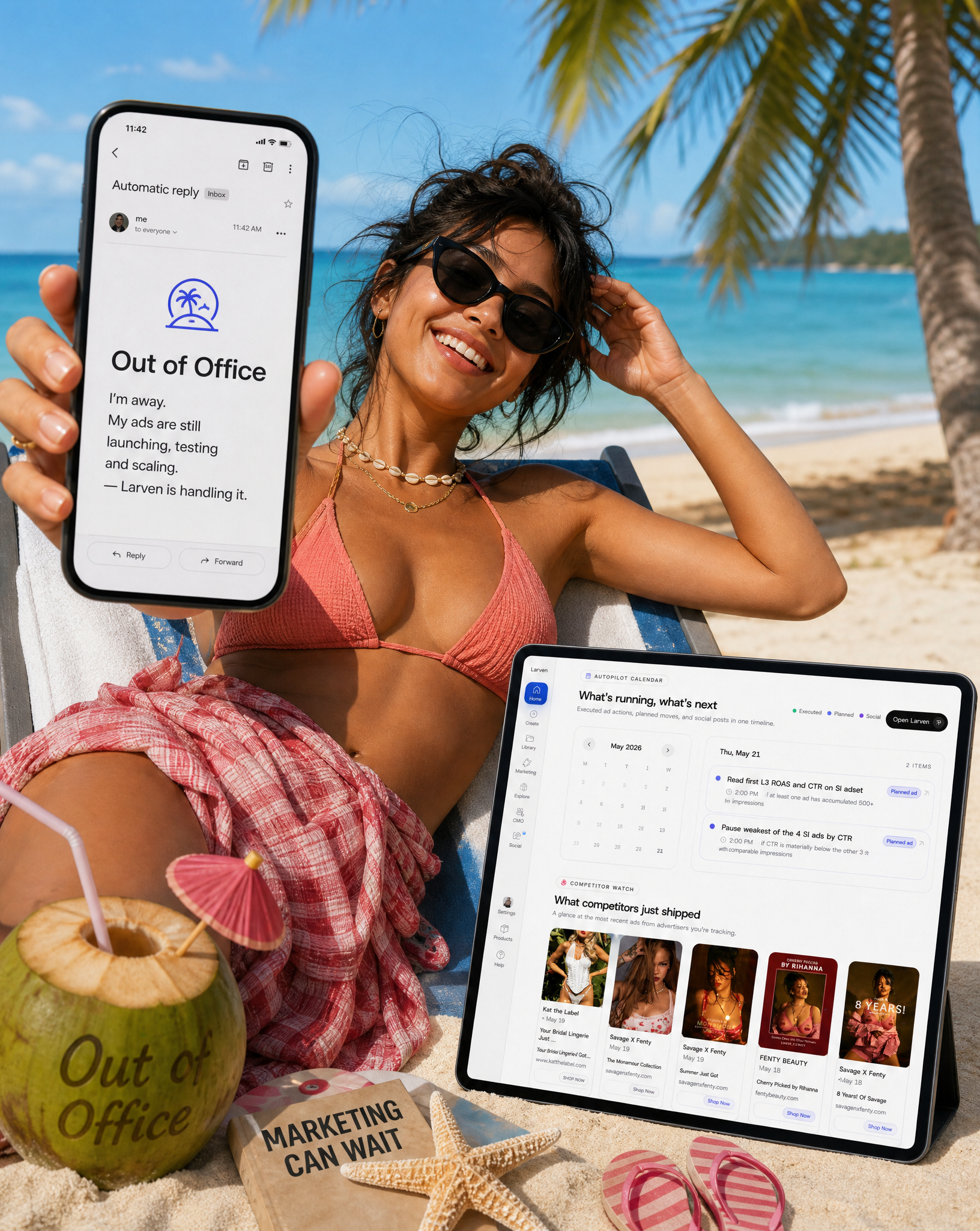 Larven AI Facebook ad: AI advertising