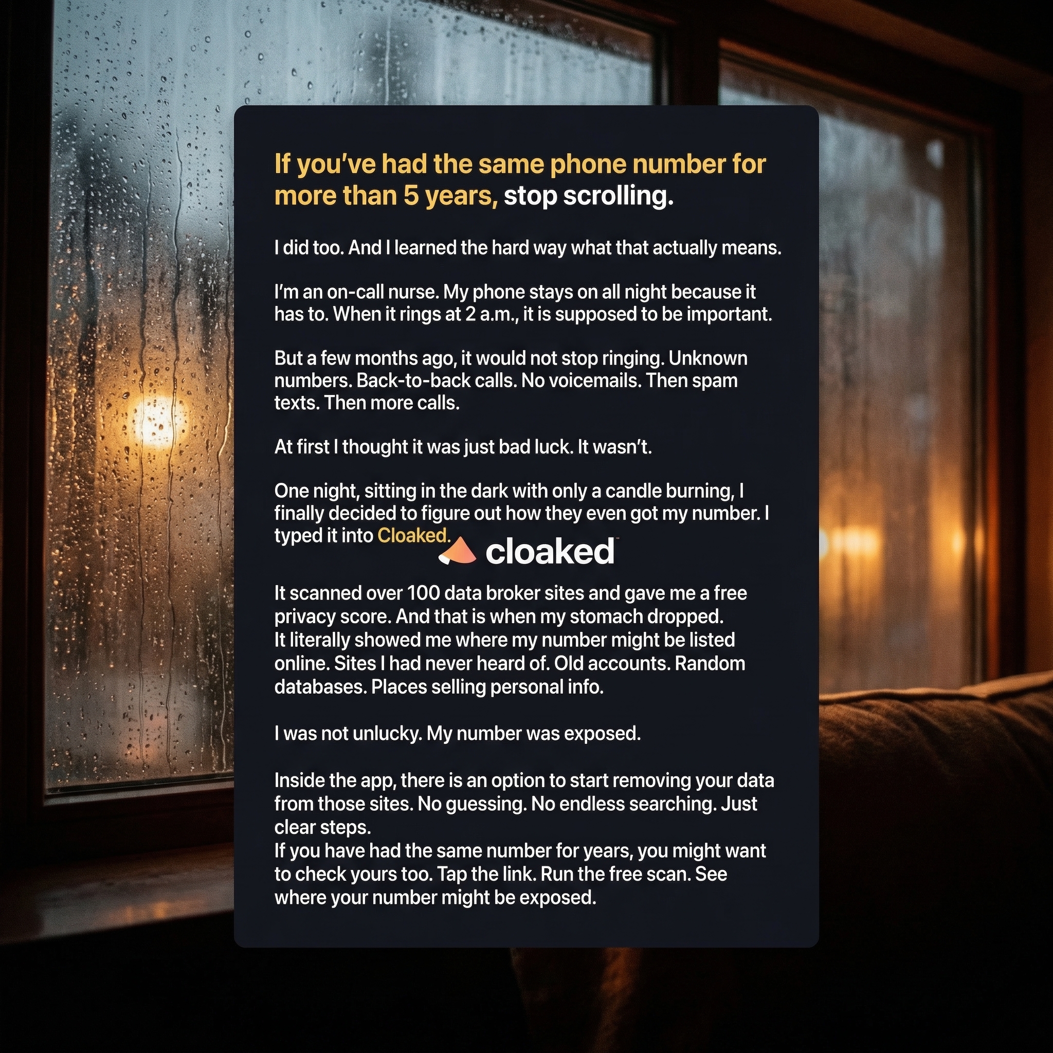Cloaked Inc. Facebook ad