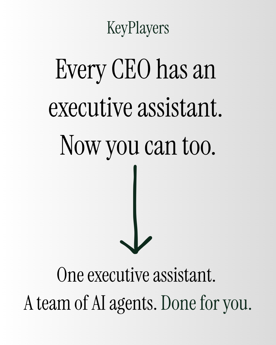 Mitch Conquer Facebook ad: Executive assistant + AI Agents done for you