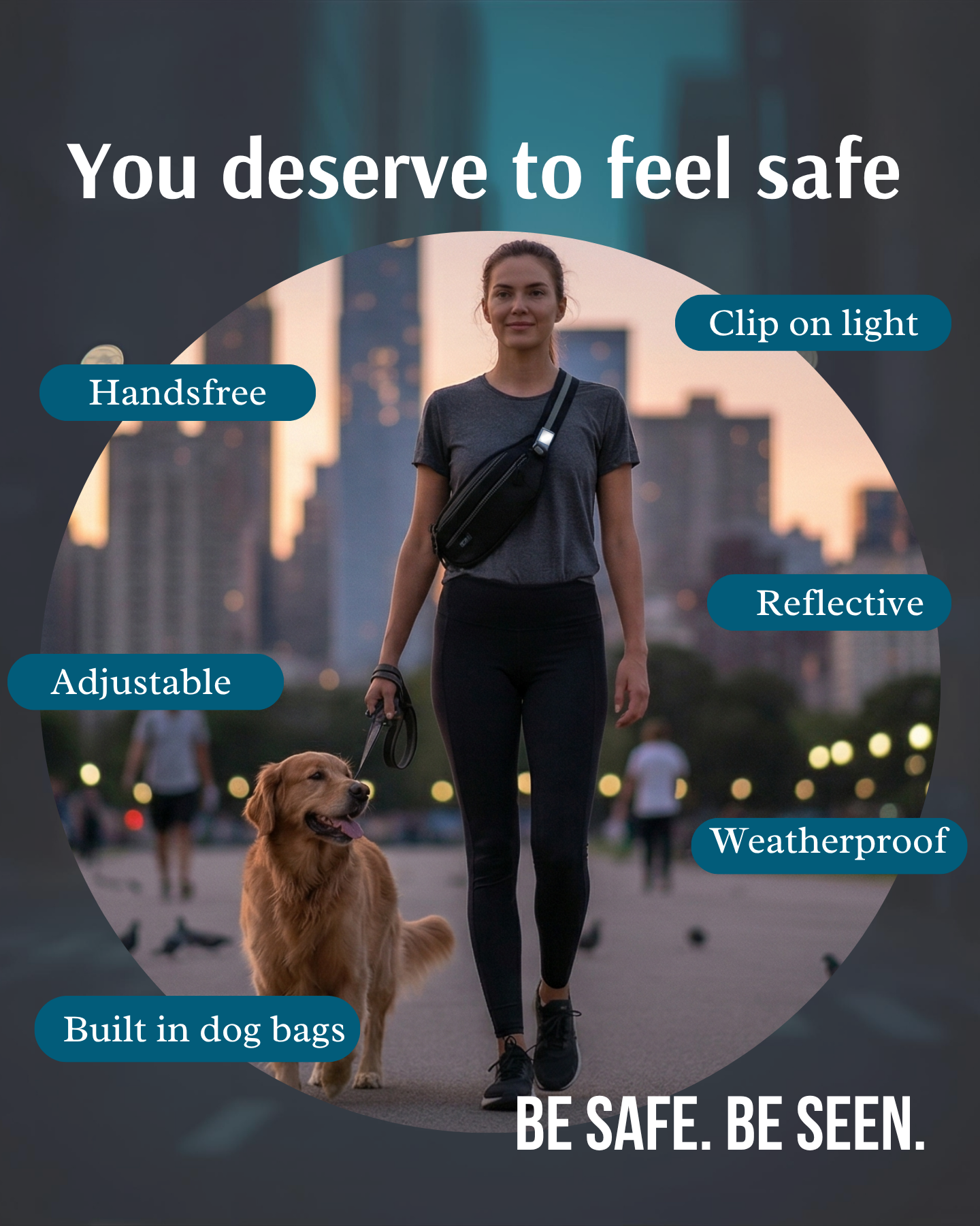 Nalo Active Facebook ad: Not just a bag, a safer dog walk.