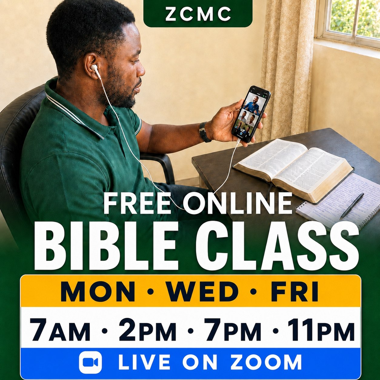 Bible Study in English Facebook ad: Deepen your relationship with God through Bibleible