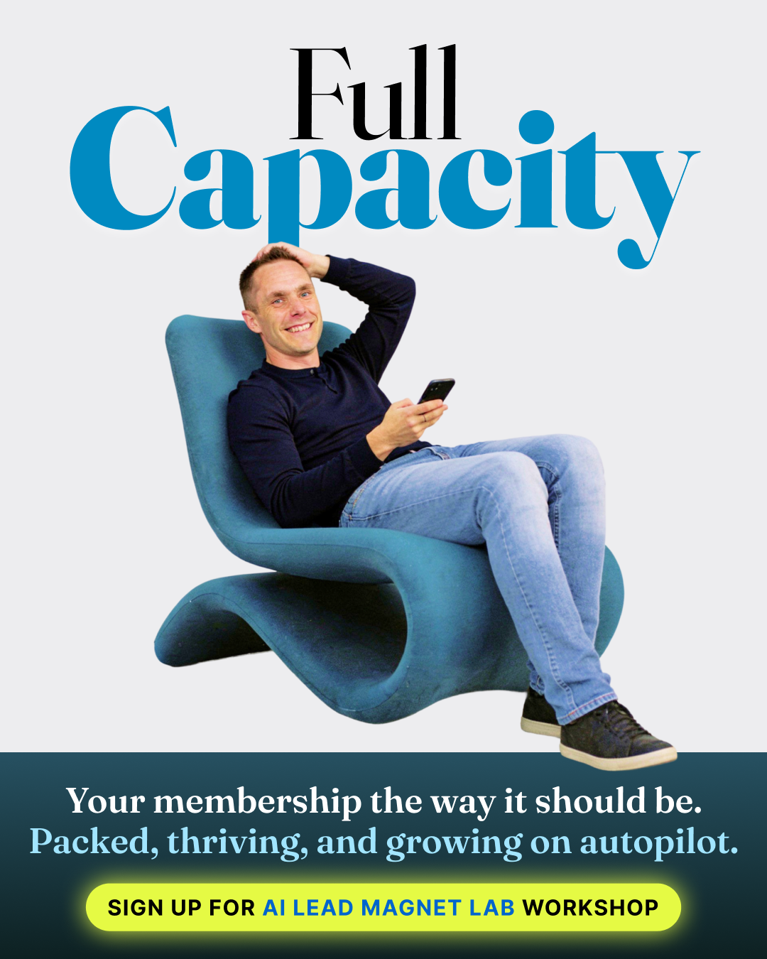 Stu McLaren Facebook ad: Full Capacity Membership