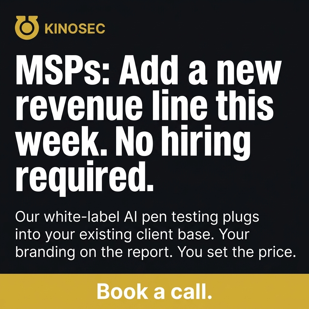 KinoSec Facebook ad: MSPs: Add New Revenue From Your Existing Clients