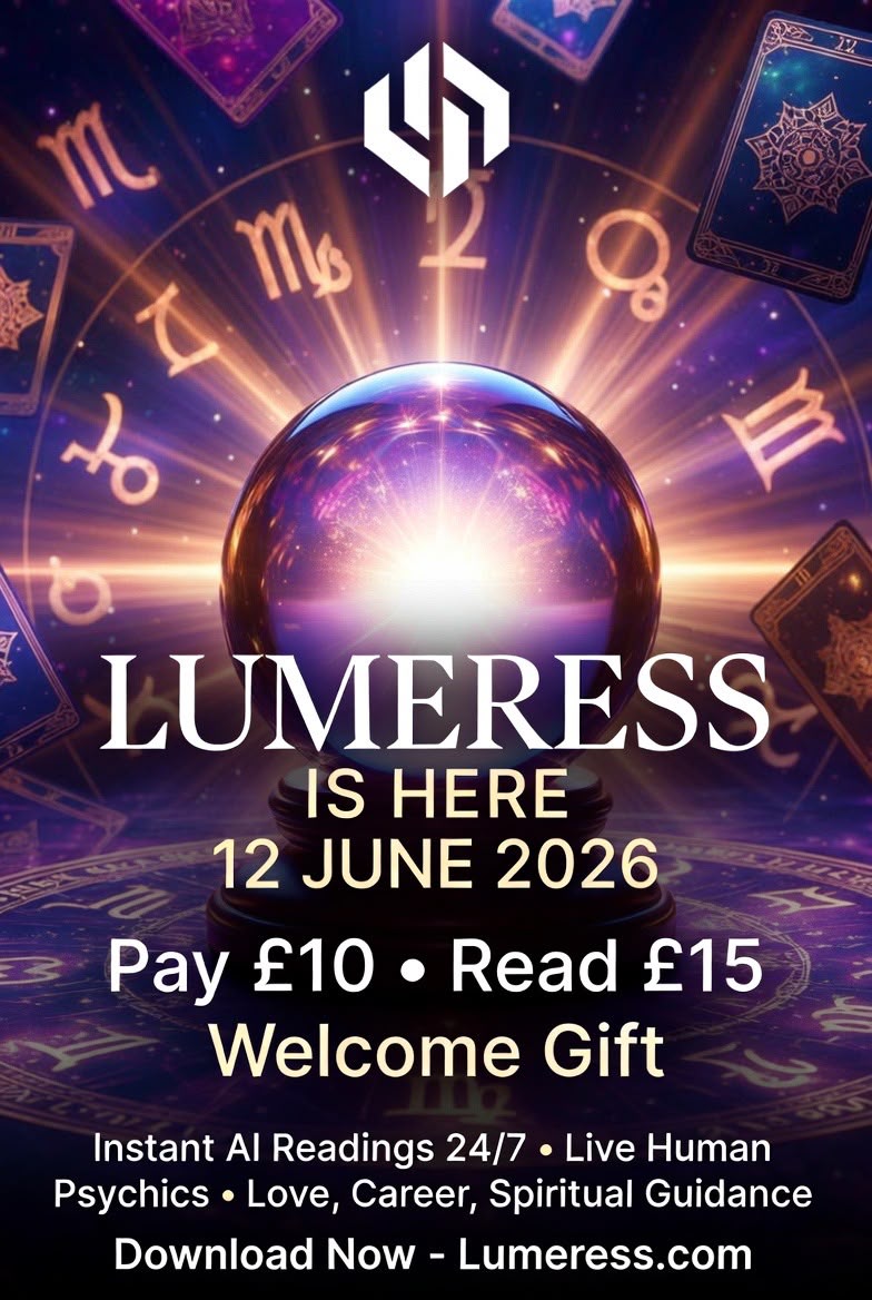 Lumeress Facebook ad: No waiting. No appointments. Just instant spiritual…
