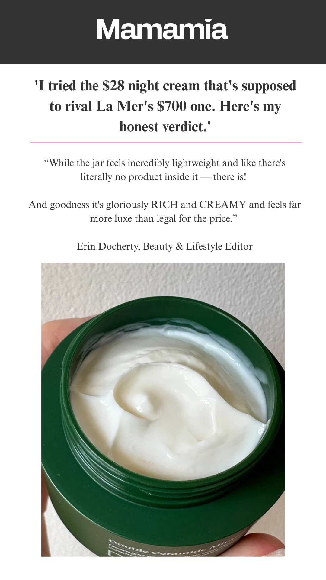 Daily Skincare Facebook ad from Nov 24, 2025
