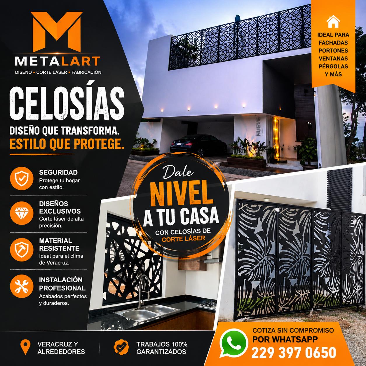 MetalArt Mx Facebook ad: Celosías Decorativas a tu Medida