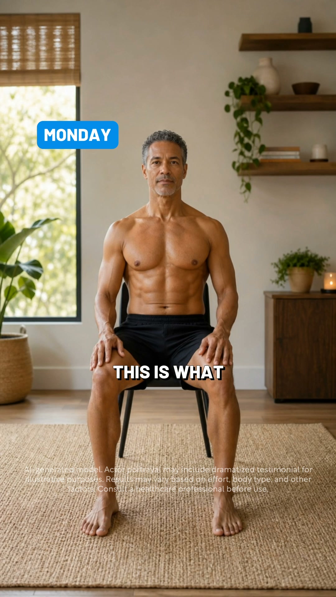 Tai Chi by Chao Facebook ad: Chair Tai Chi for men 50+.