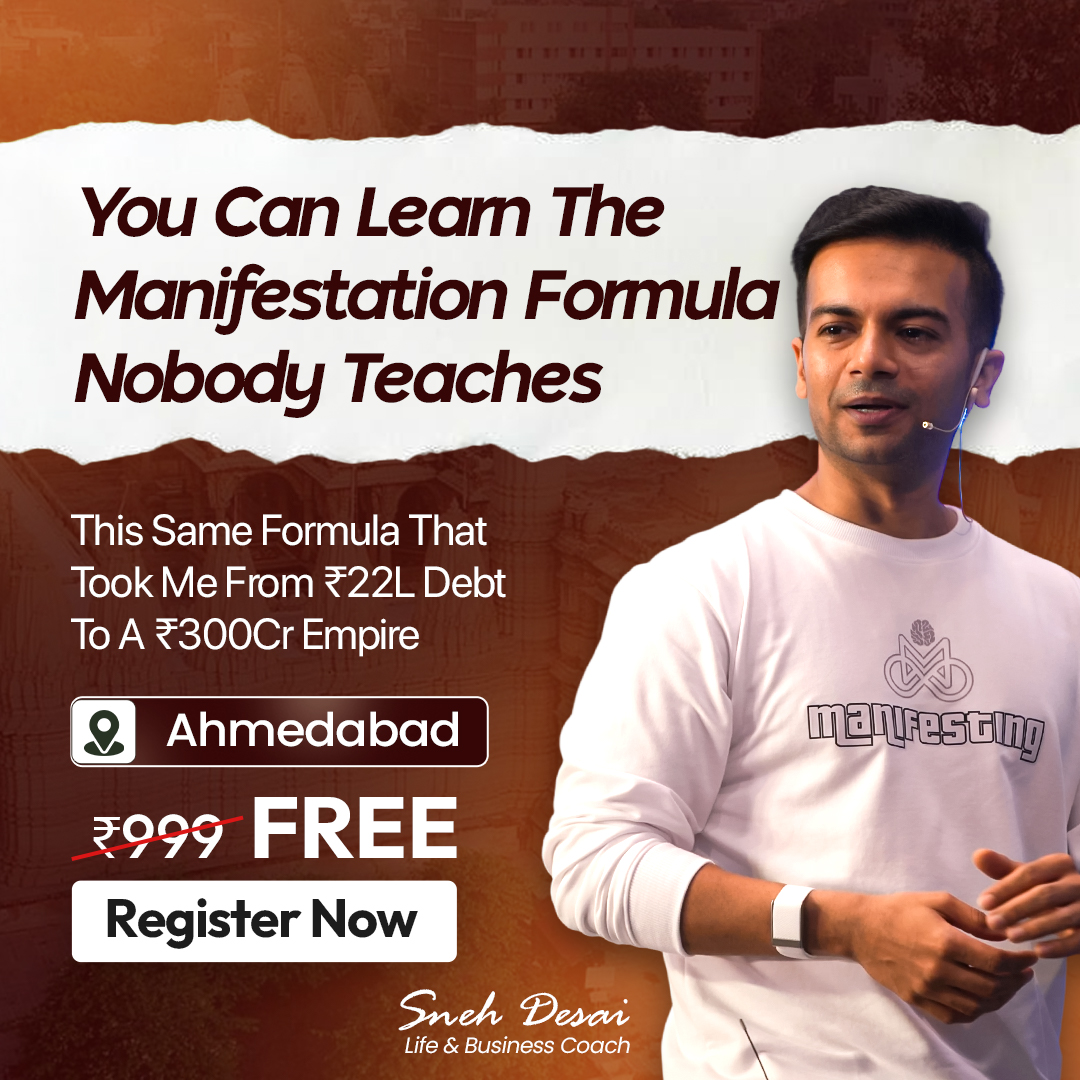 Sneh Desai Facebook ad: Rich Life Live event in Ahmedabad - 8th March Free entry