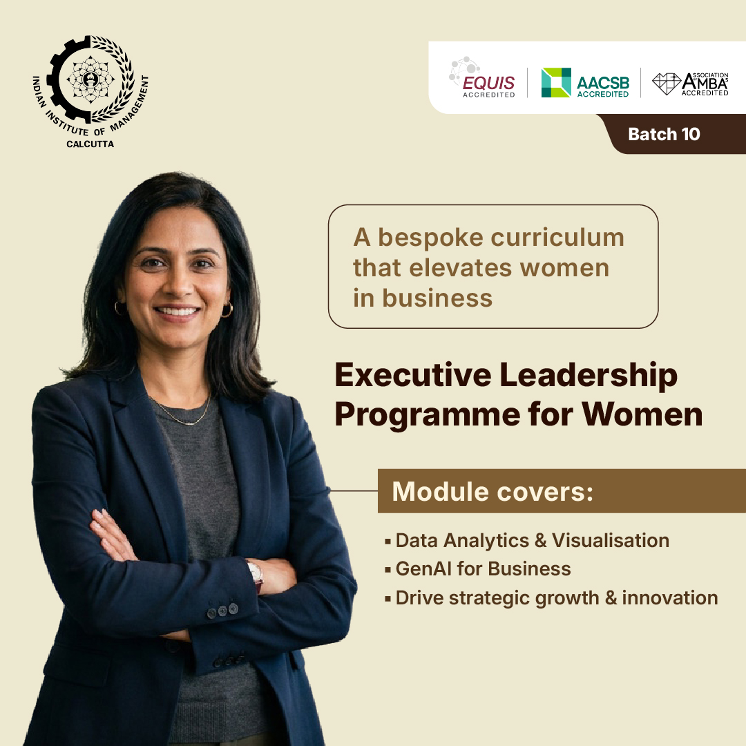 IIM Calcutta Transitioning into Leadership: A Programme for Women Executive Facebook ad