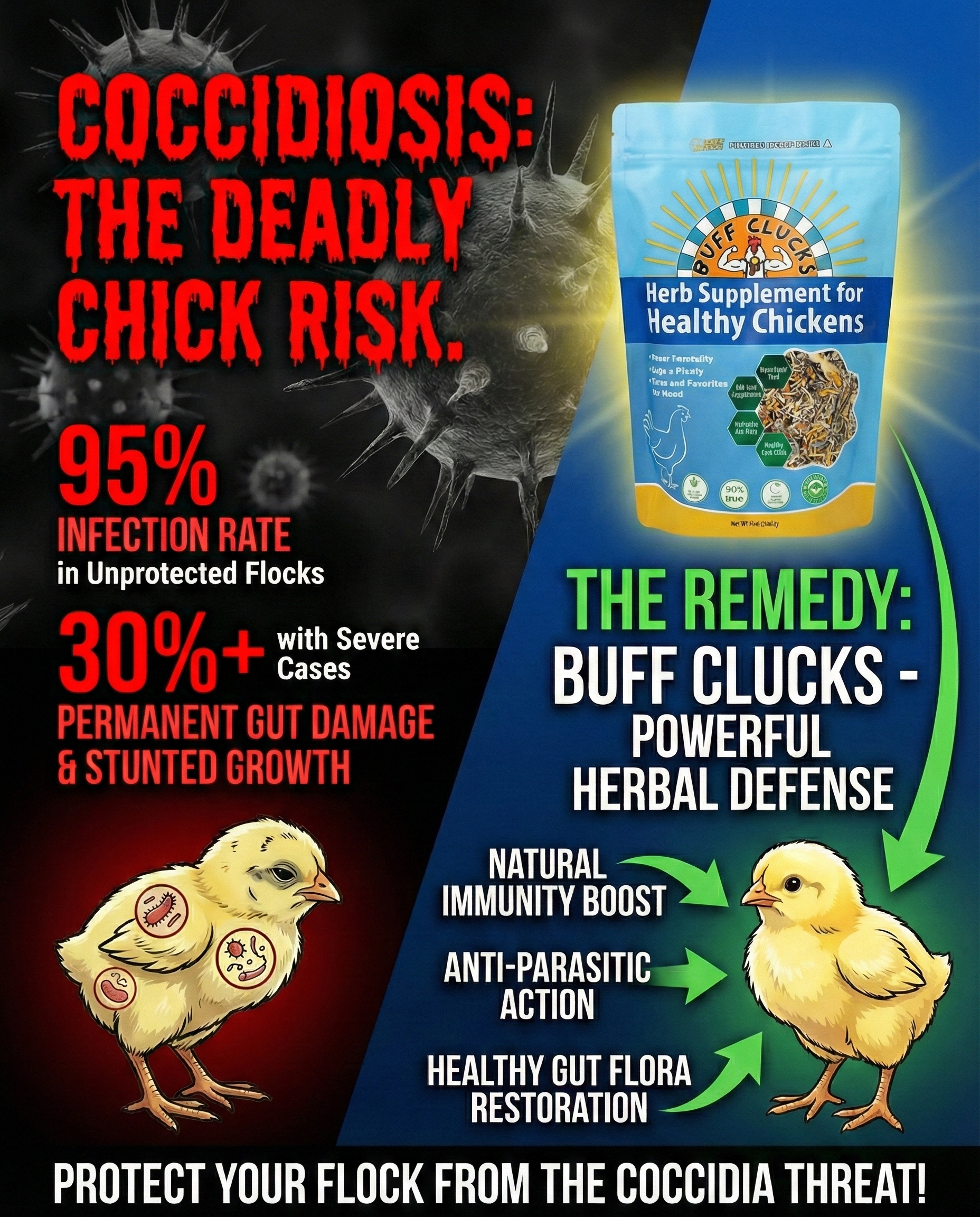 Buff Clucks Facebook ad