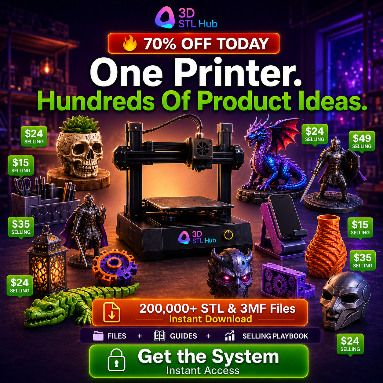 3D STL Hub Shop Facebook ad