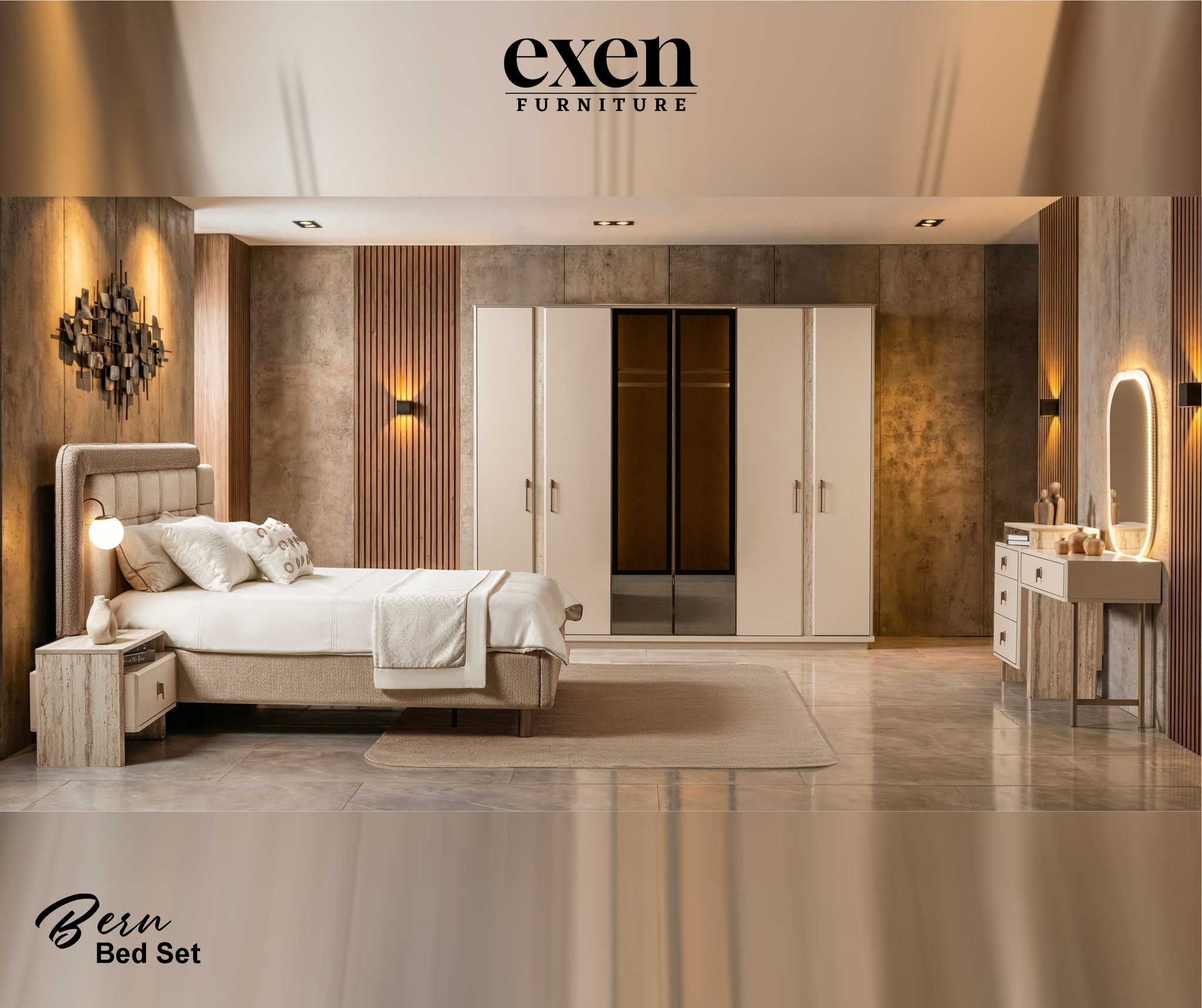 EXEN Furniture Facebook ad: NEW ARRIVAL, Bern Bed Set