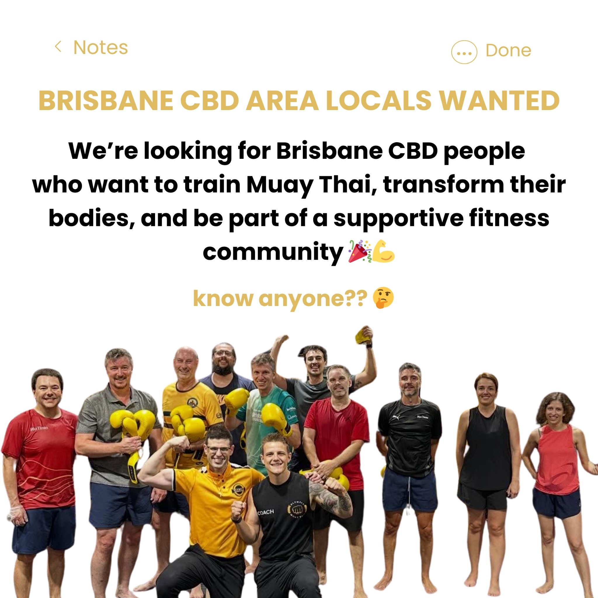 Olympia Transformations - Brisbane CBD Facebook ad: Train Free For 7 Days - Muay Thai Brisbane CBD.