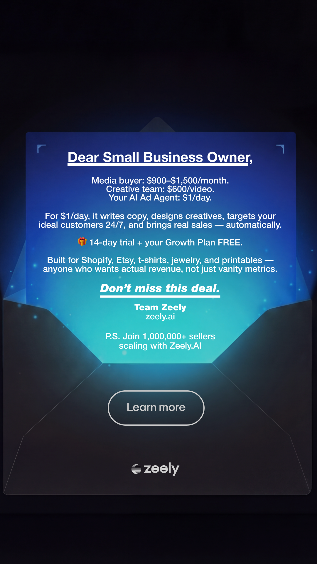 Zeely Facebook ad