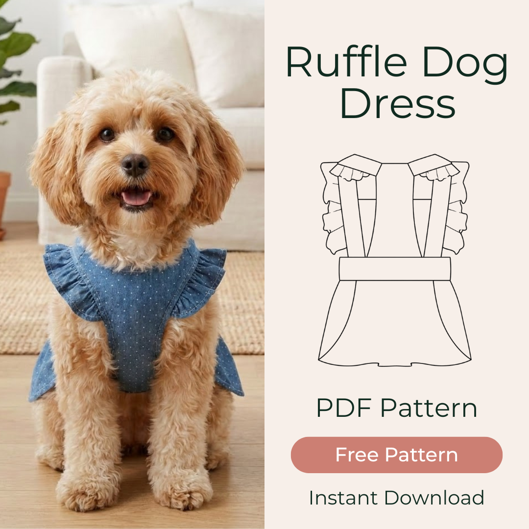 Puppy Love Patterns Facebook ad: 90% Off Dog Dress Sewing Pattern