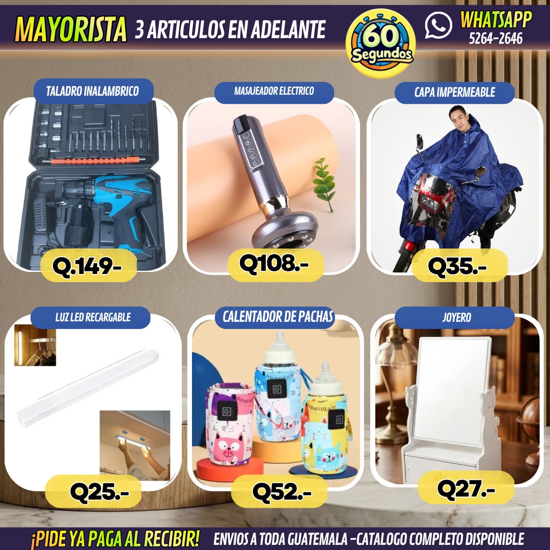60 Segundos Mayoreo Facebook ad: Accesorios al mejor precio