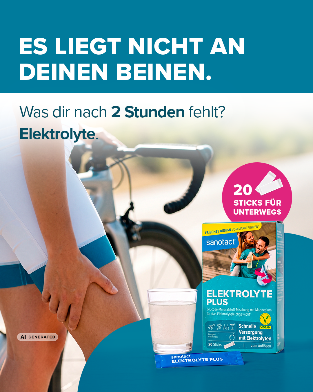 sanotact Facebook ad: Wenn Wasser allein nicht reicht
