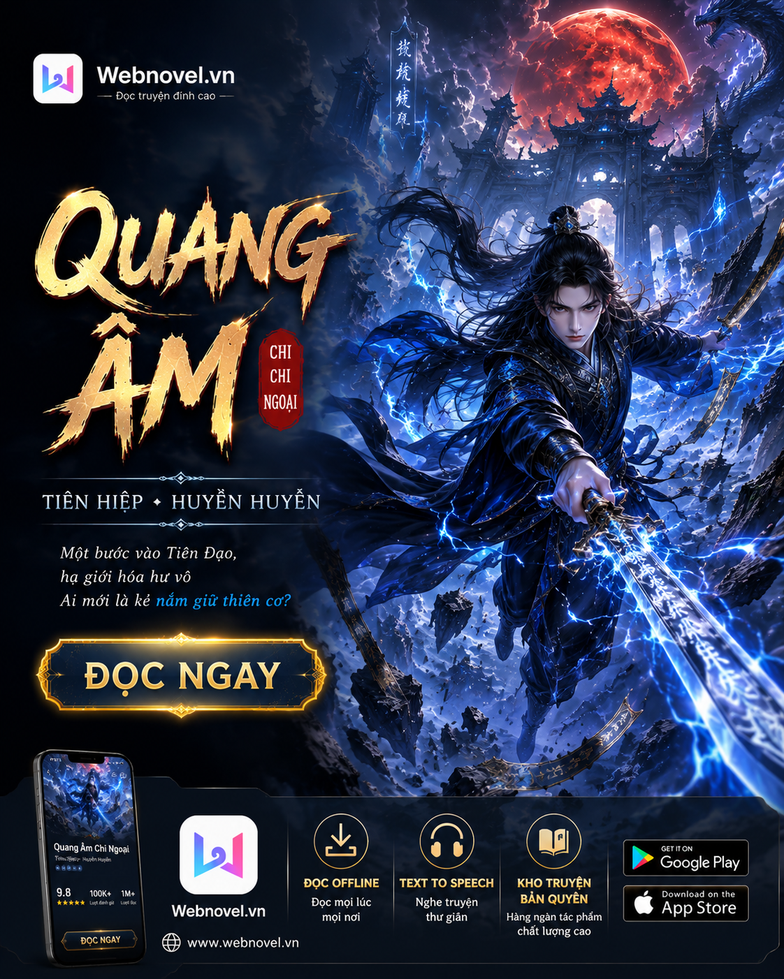 Webnovel.vn Facebook ad: Quang Âm Chi Ngoại Cực Cuốn
