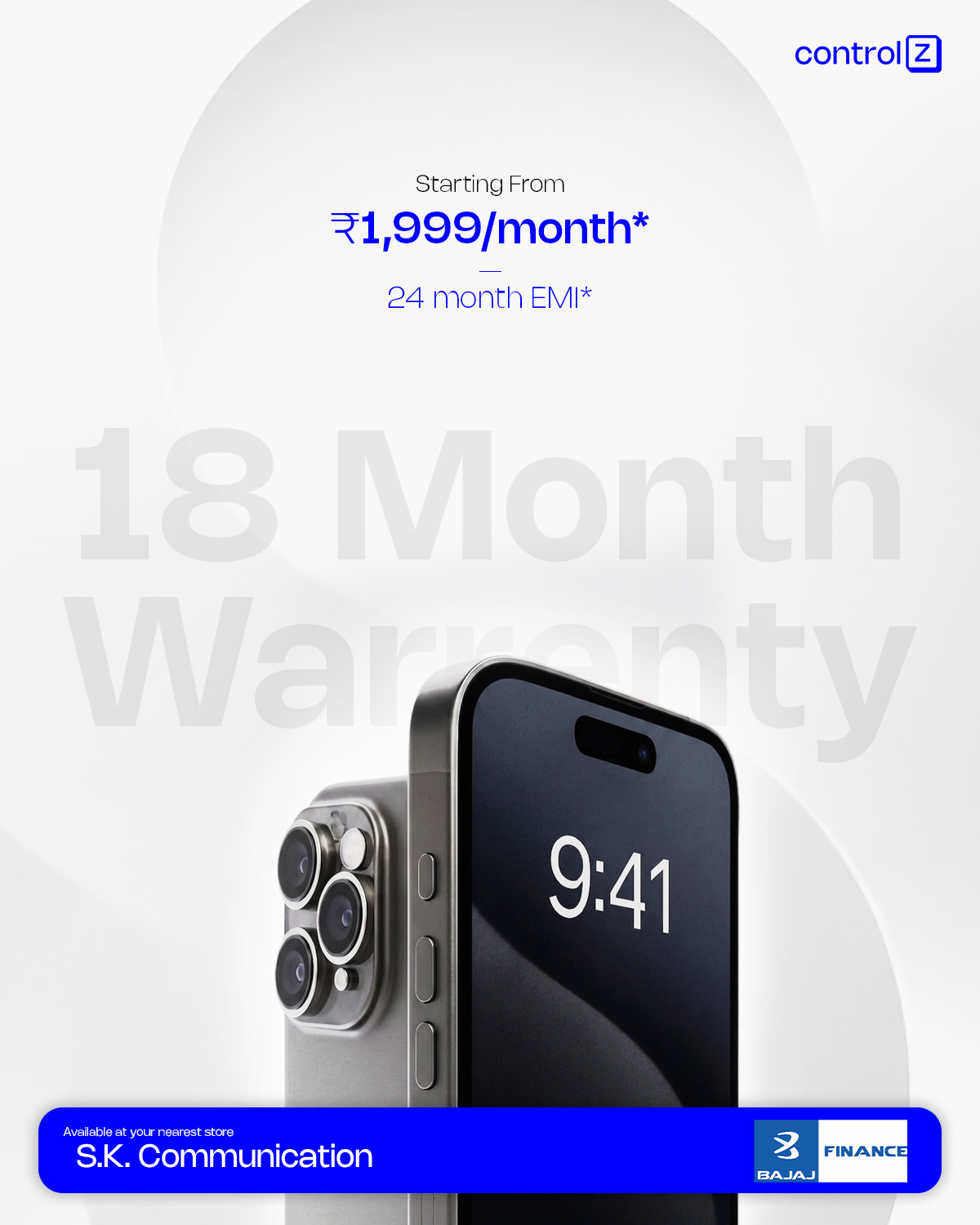ControlZ Facebook ad: Like New iPhone, 18-Month Warranty