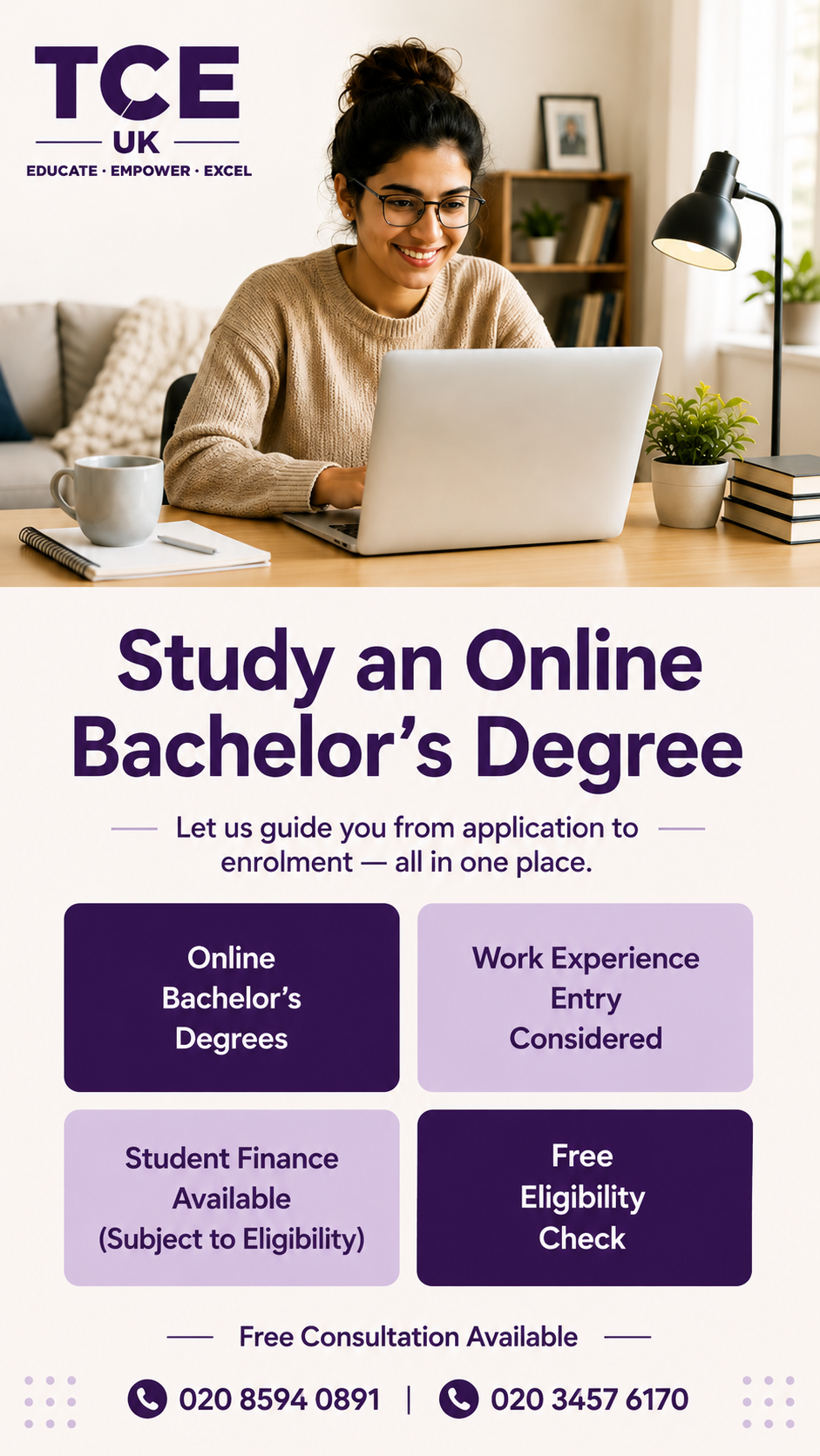Talent Care Education UK Facebook ad: Still Waiting for That Promotion? Study an Online…
