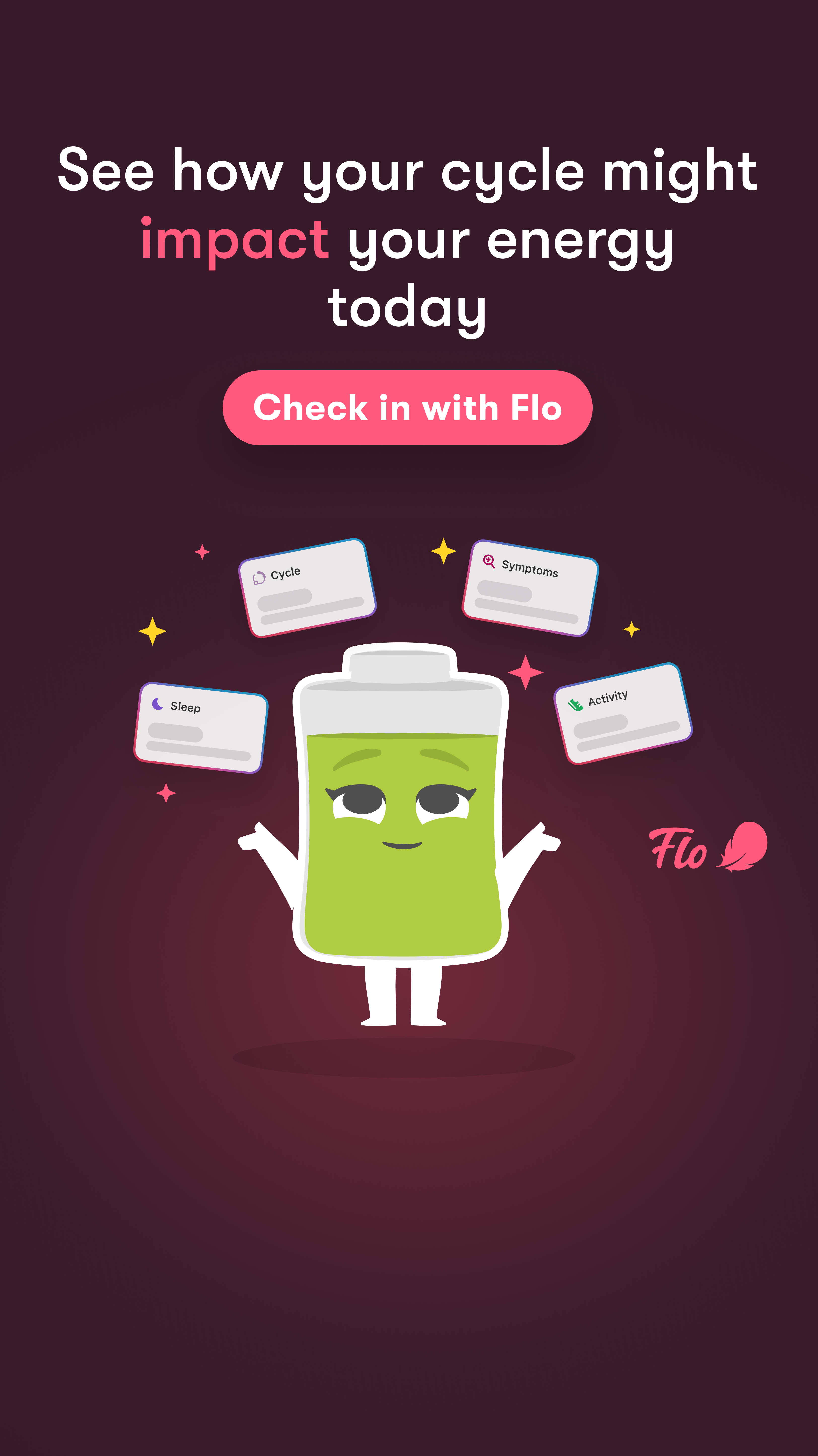 Flo Health App Facebook ad: Start using Flo today!