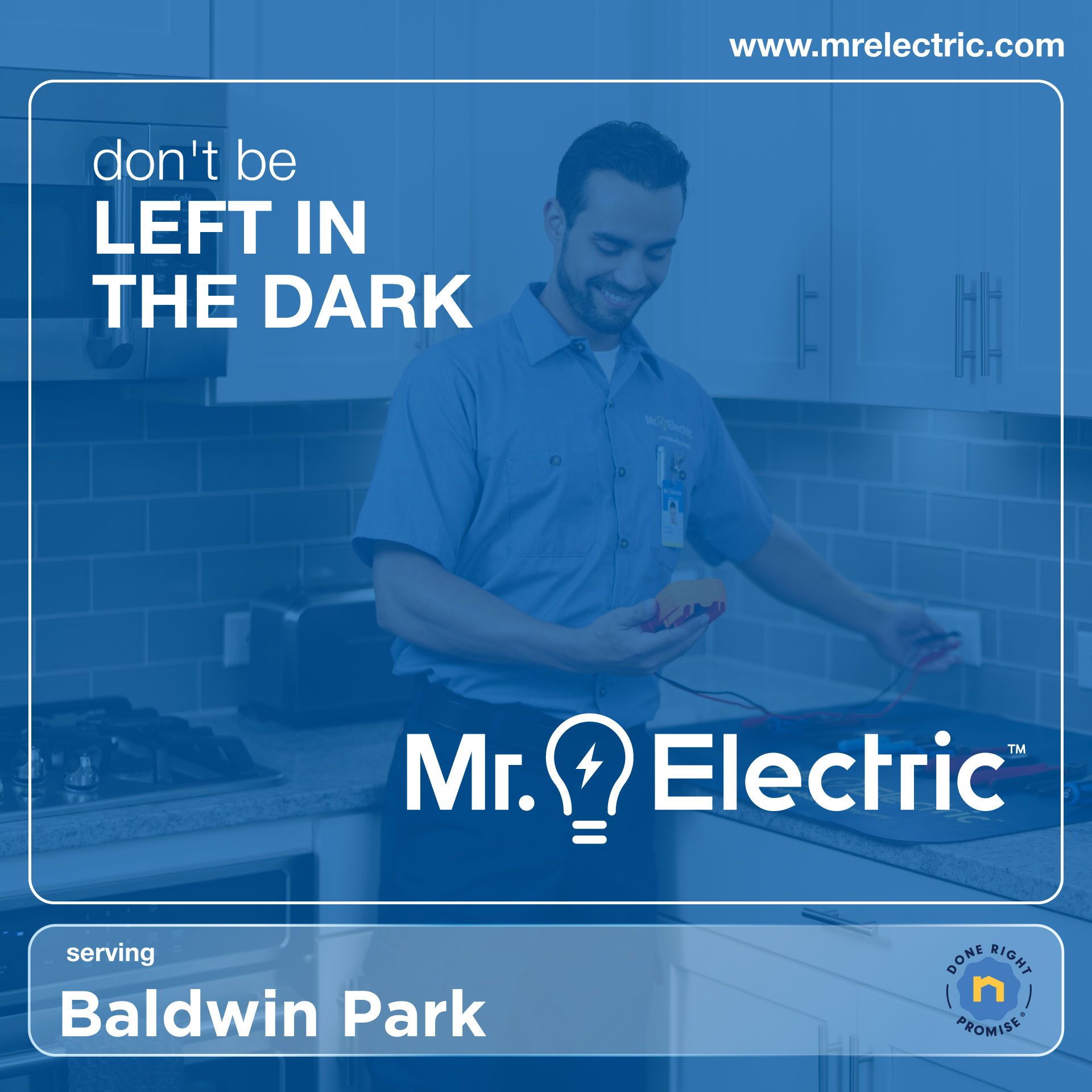 Mr Electric of Winter Park Facebook ad: Mr. Electric Does It Right