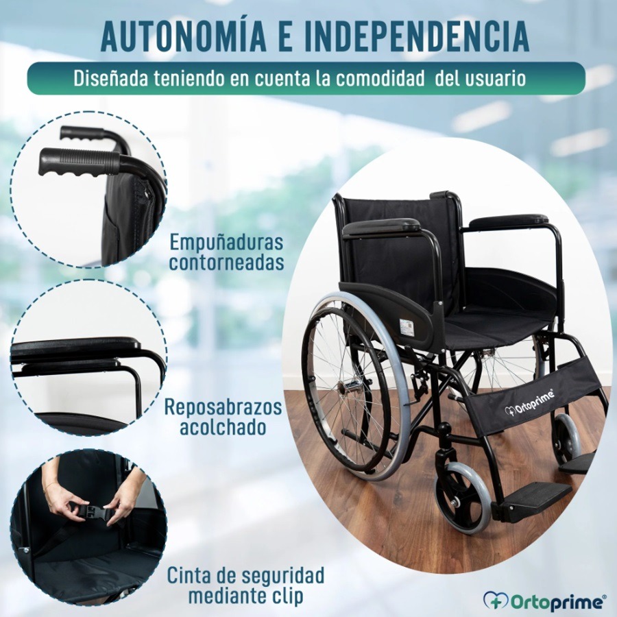 OrtoPrime Facebook ad: Silla de Ruedas Plegable Auto-Propulsable con Cinturón…