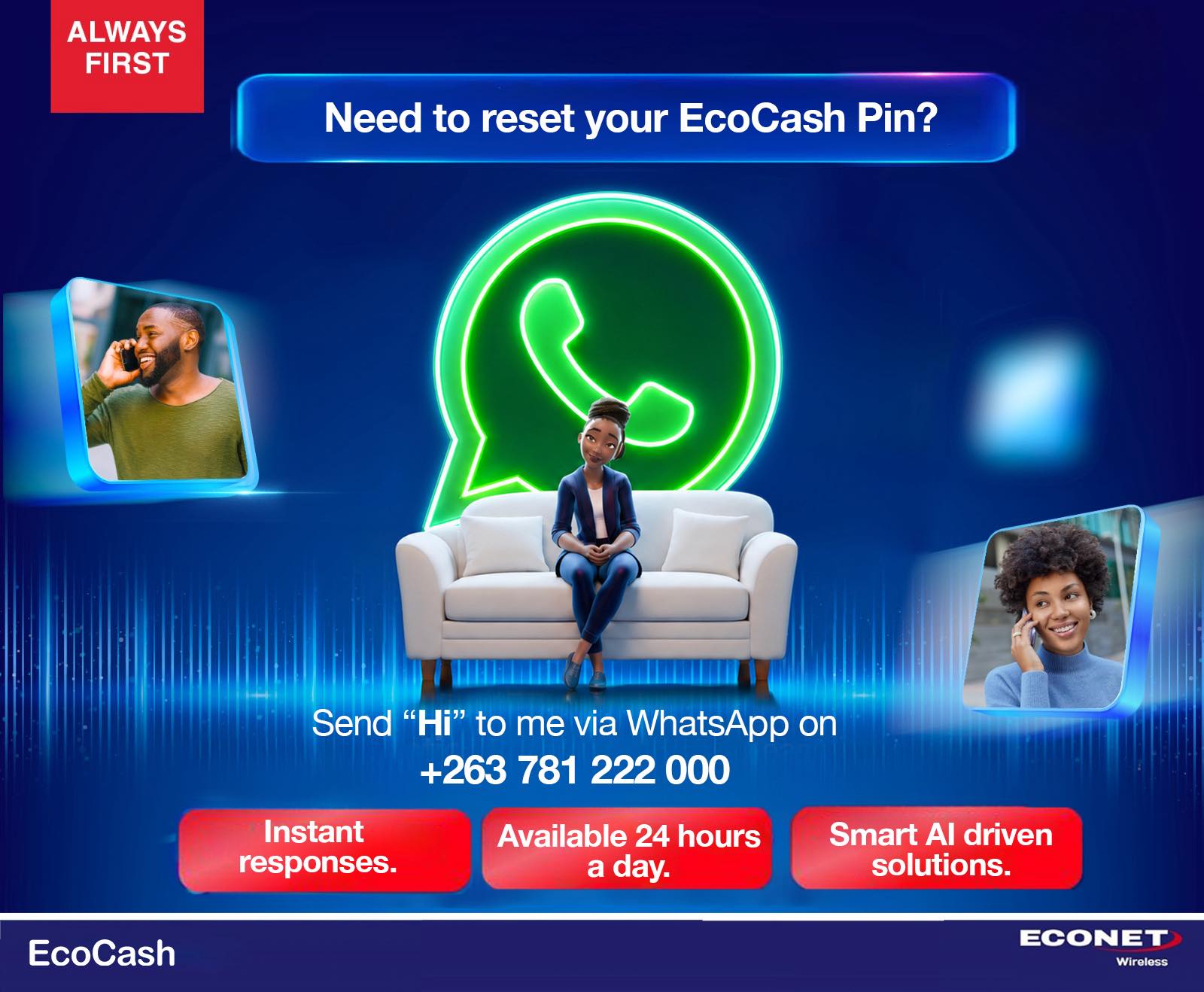 Econet Zimbabwe Facebook ad: Forgot your EcoCash PIN?