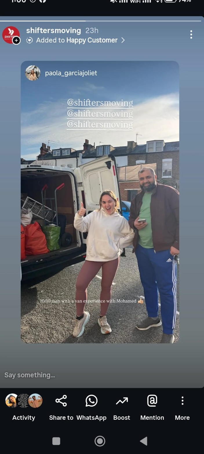 Shifters Moving Company Ltd Facebook ad: 45% OFF Your Next Move